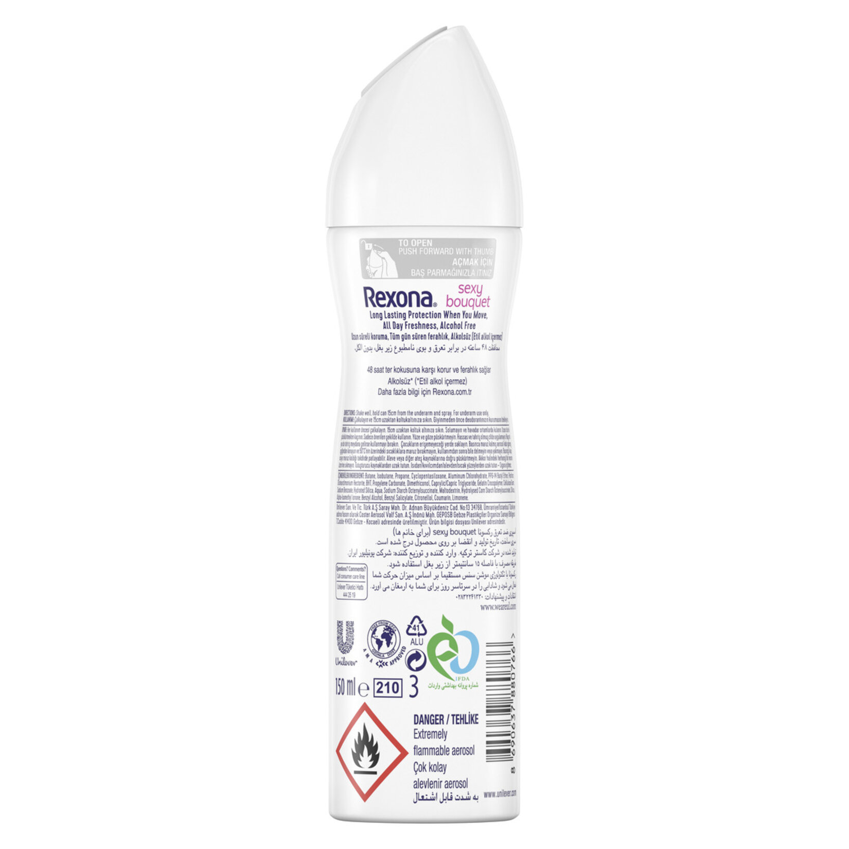 Rexona Aerosol Spray Sexy Bouquet 150 Ml - Görsel 3