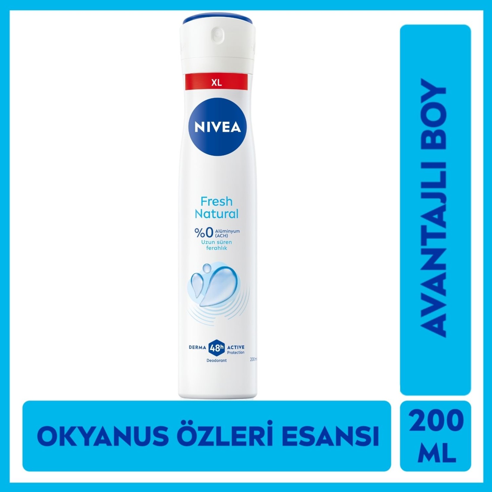 Nivea Fresh Natural Kadın Sprey Deodorant 200 Ml - Görsel 2