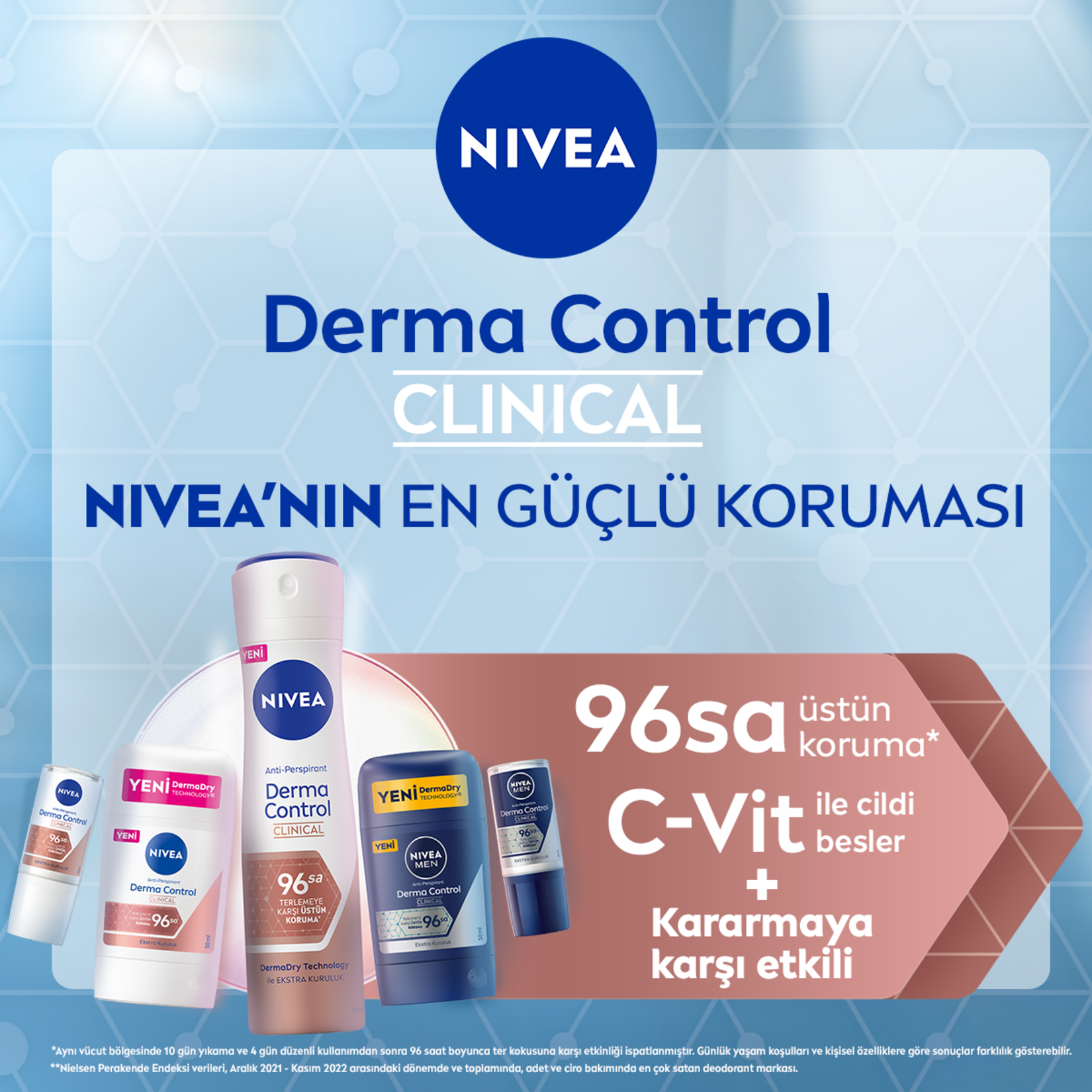 NIVEA Kadın Stick Deodorant Derma Control Clinical 50ml - Görsel 6
