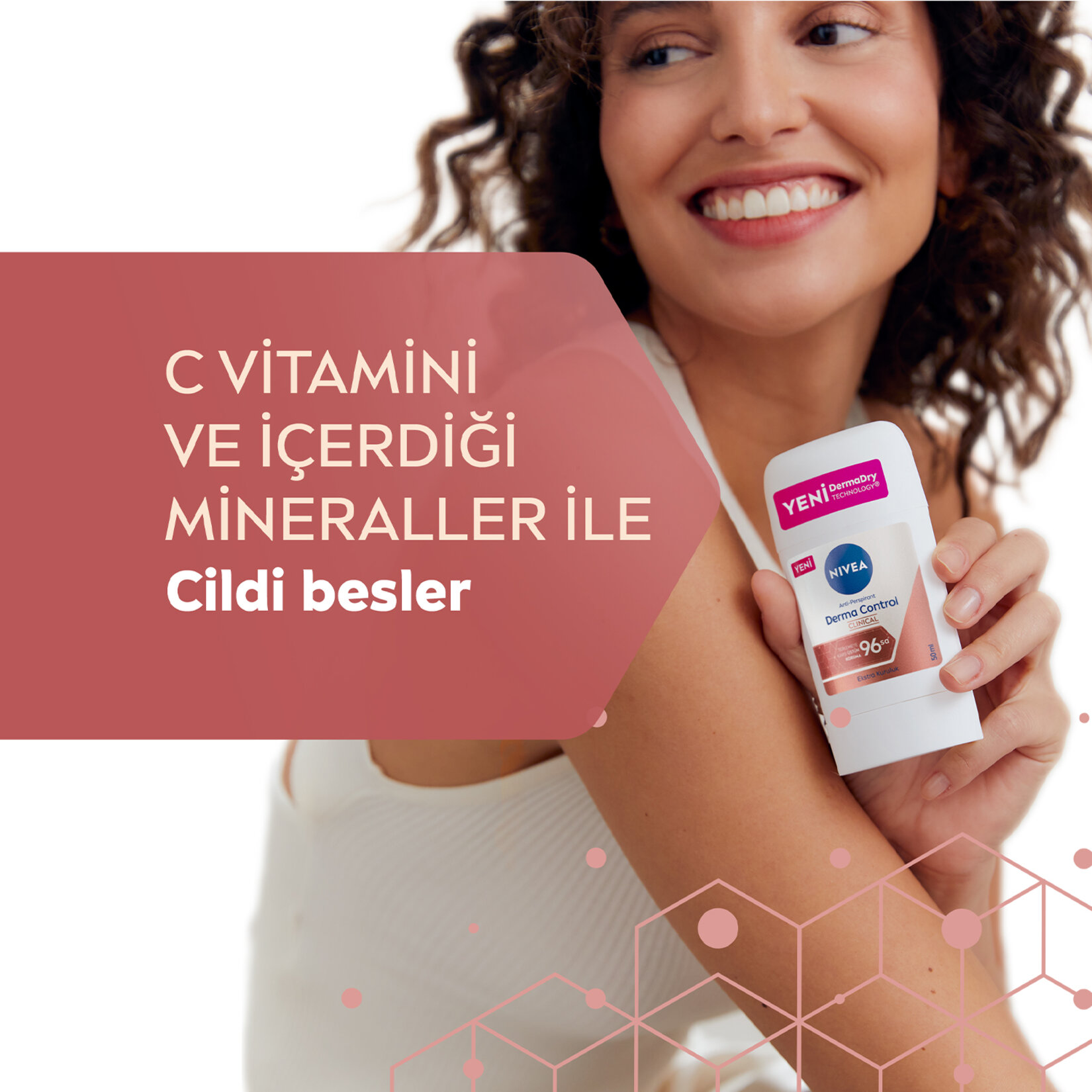 NIVEA Kadın Stick Deodorant Derma Control Clinical 50ml - Görsel 3