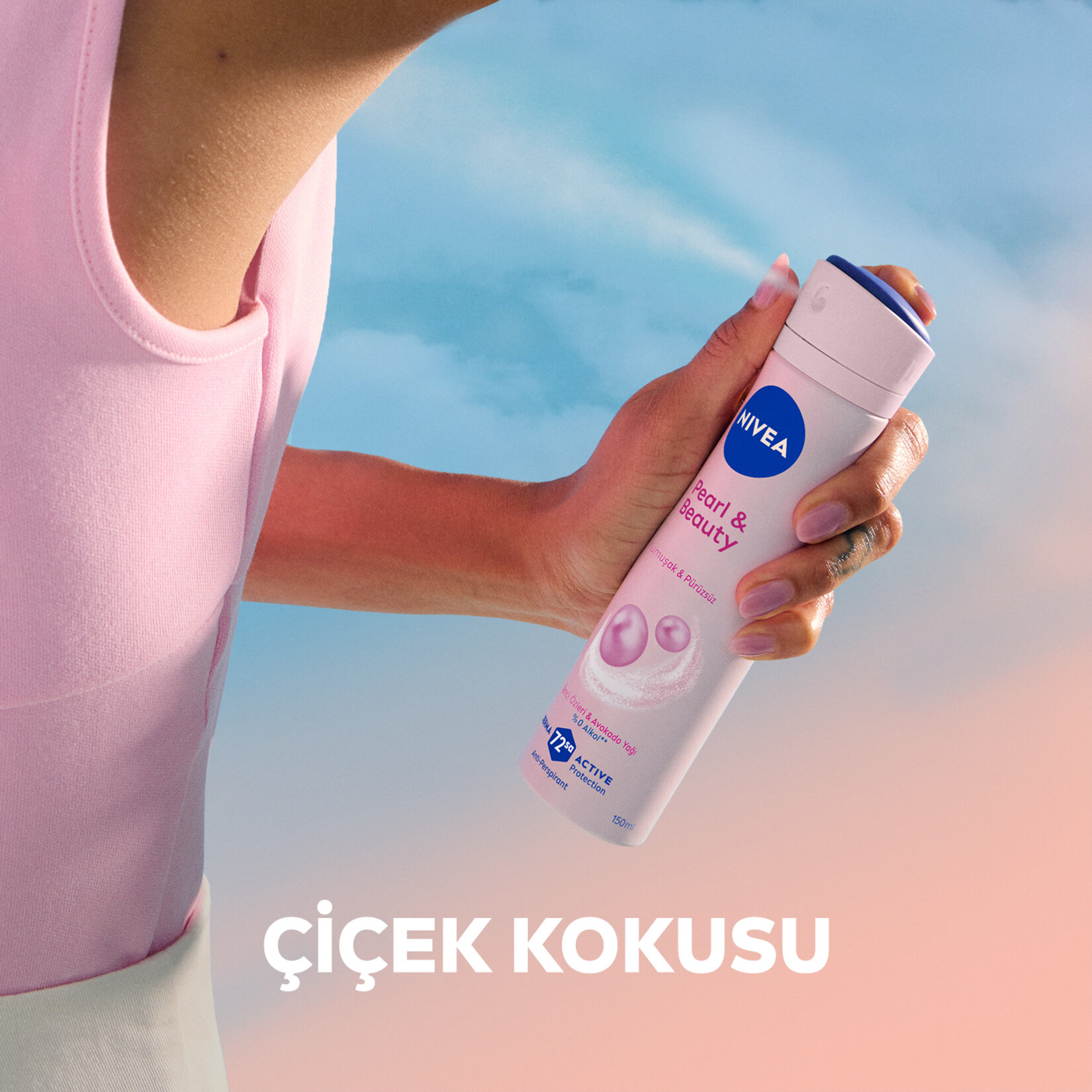 NIVEA Kadın Sprey Deodorant Pearl & Beauty 150 ml - Görsel 5