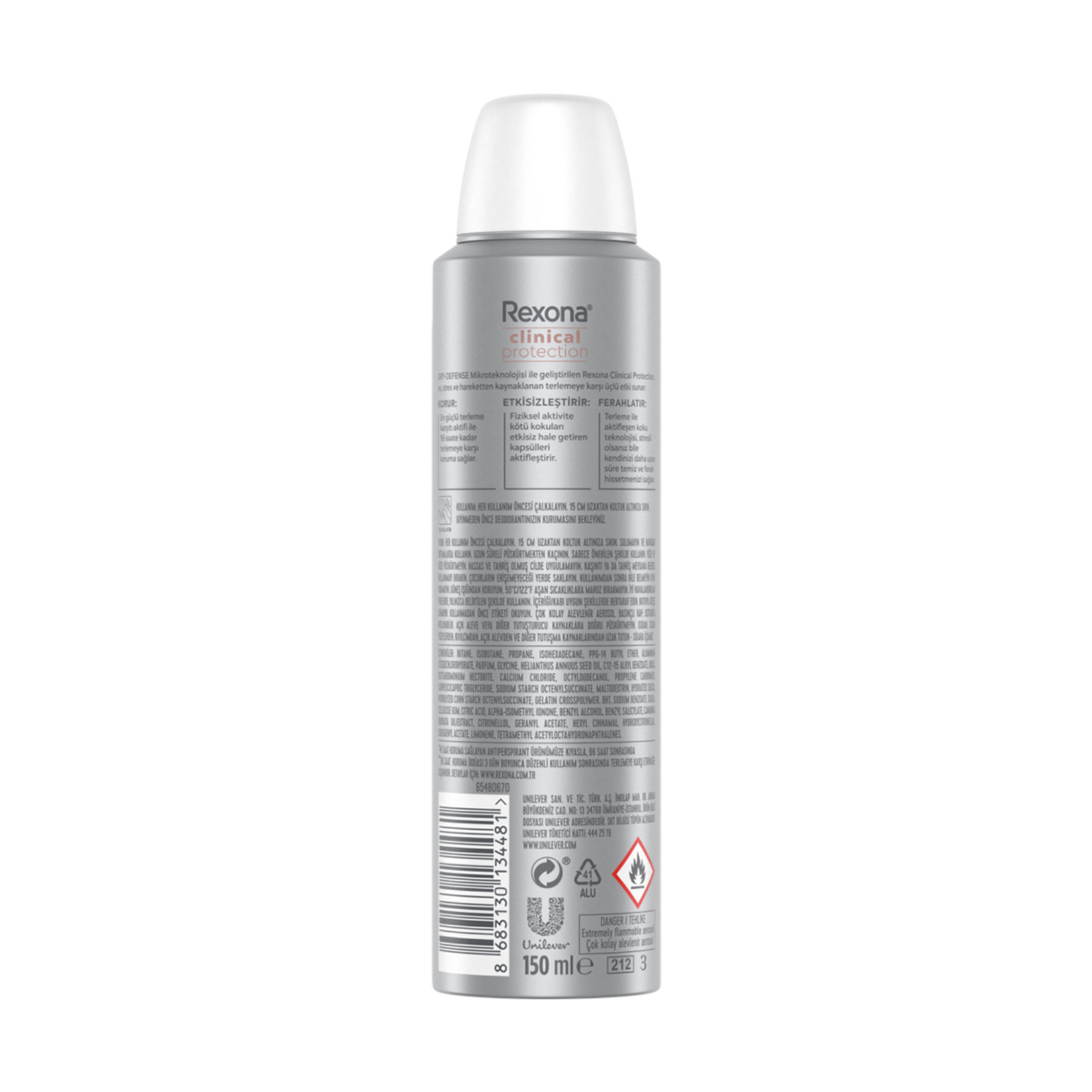 Rexona Kadın Clinical Protection Invisible Spray Deodorant 150 Ml - Görsel 2