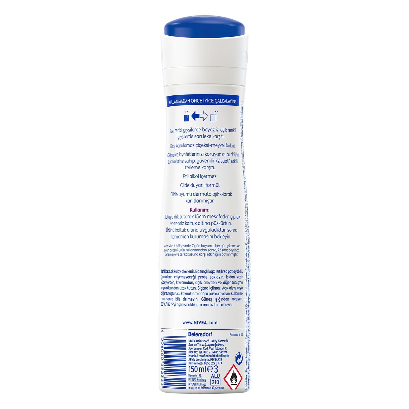 Nivea Kadın Sprey Deodorant Black & White 150 Ml - Görsel 7