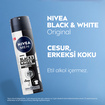 NIVEA MEN Erkek Sprey Deodorant Black&White 72 Saat Anti-perspirant Insible Original 150 ml - Görsel 5