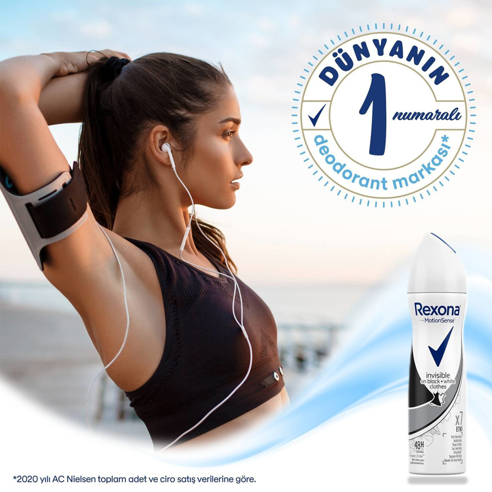 Rexona Aerosol Spray Invisible B&W 150 Ml - Görsel 3