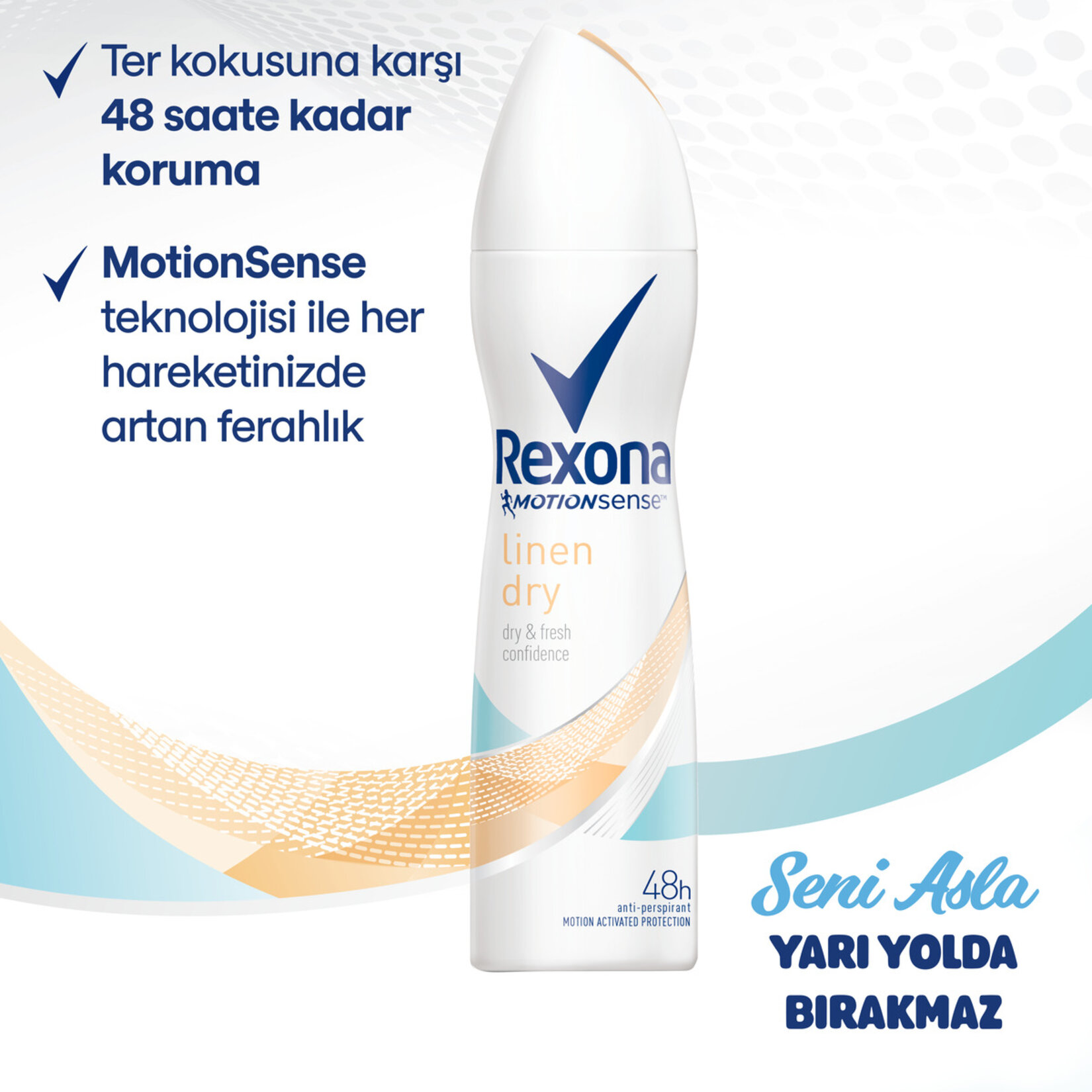 Rexona Deodorant Sprey Linen Dry 150 Ml - Görsel 3