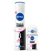 NIVEA Kadın Sprey Deodorant Black&White Invisible Clear 150 Ml ve Mini Roll-on 25 Ml - Görsel 1