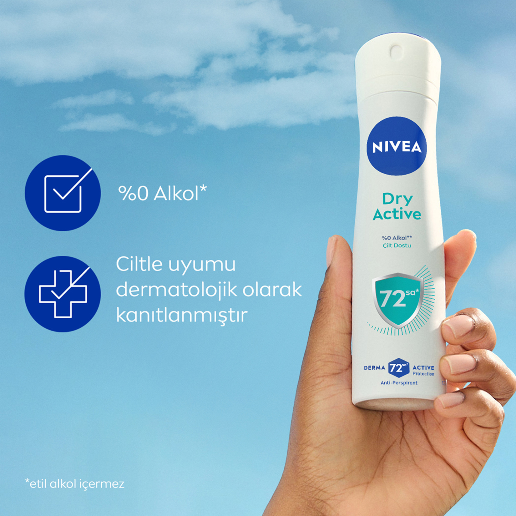 NIVEA Kadın Sprey Deodorant Dry Fresh 48 Saat Anti-Perspirant Koruma 150ml - Görsel 3