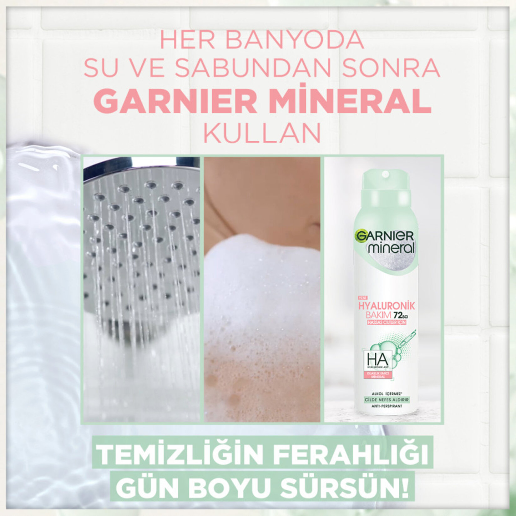 Garnier Mineral Hyaluronik Bakım Sprey Deodorant - Görsel 5
