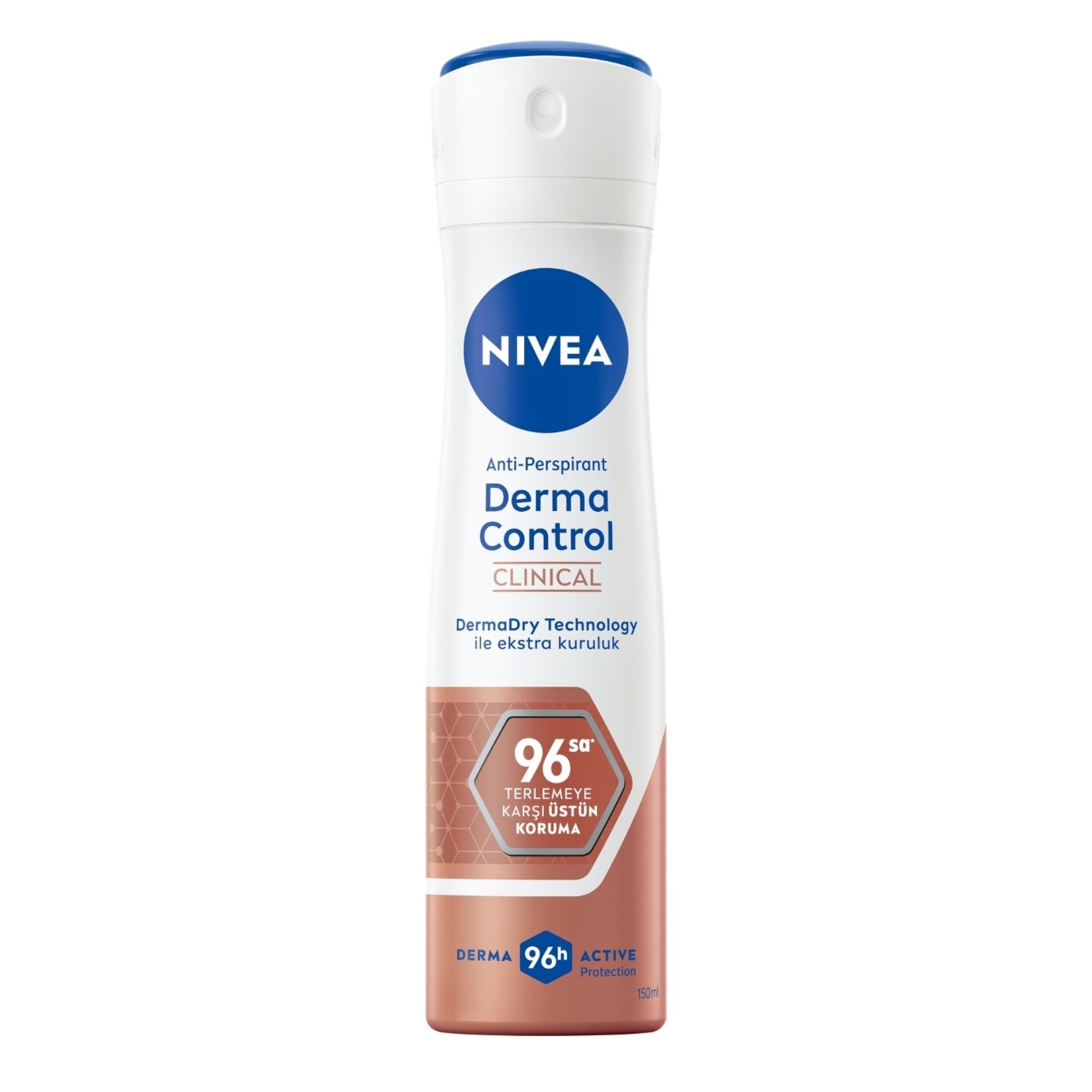 NIVEA Derma Control Clinical Kadın Sprey Deodorant 96 Saat Üstün Koruma 150ml - Görsel 1