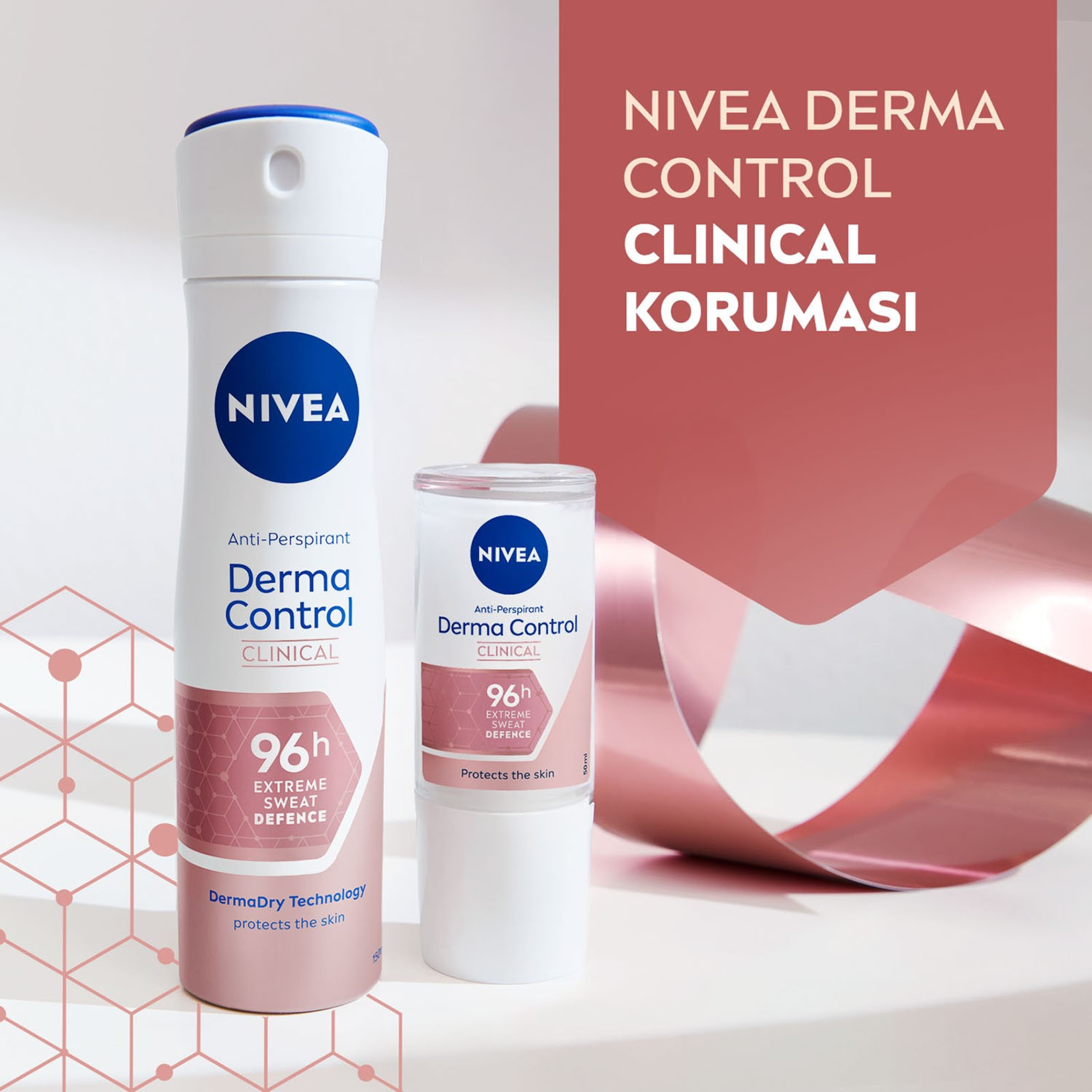NIVEA Derma Control Clinical Kadın Sprey Deodorant 96 Saat Üstün Koruma 150ml - Görsel 4