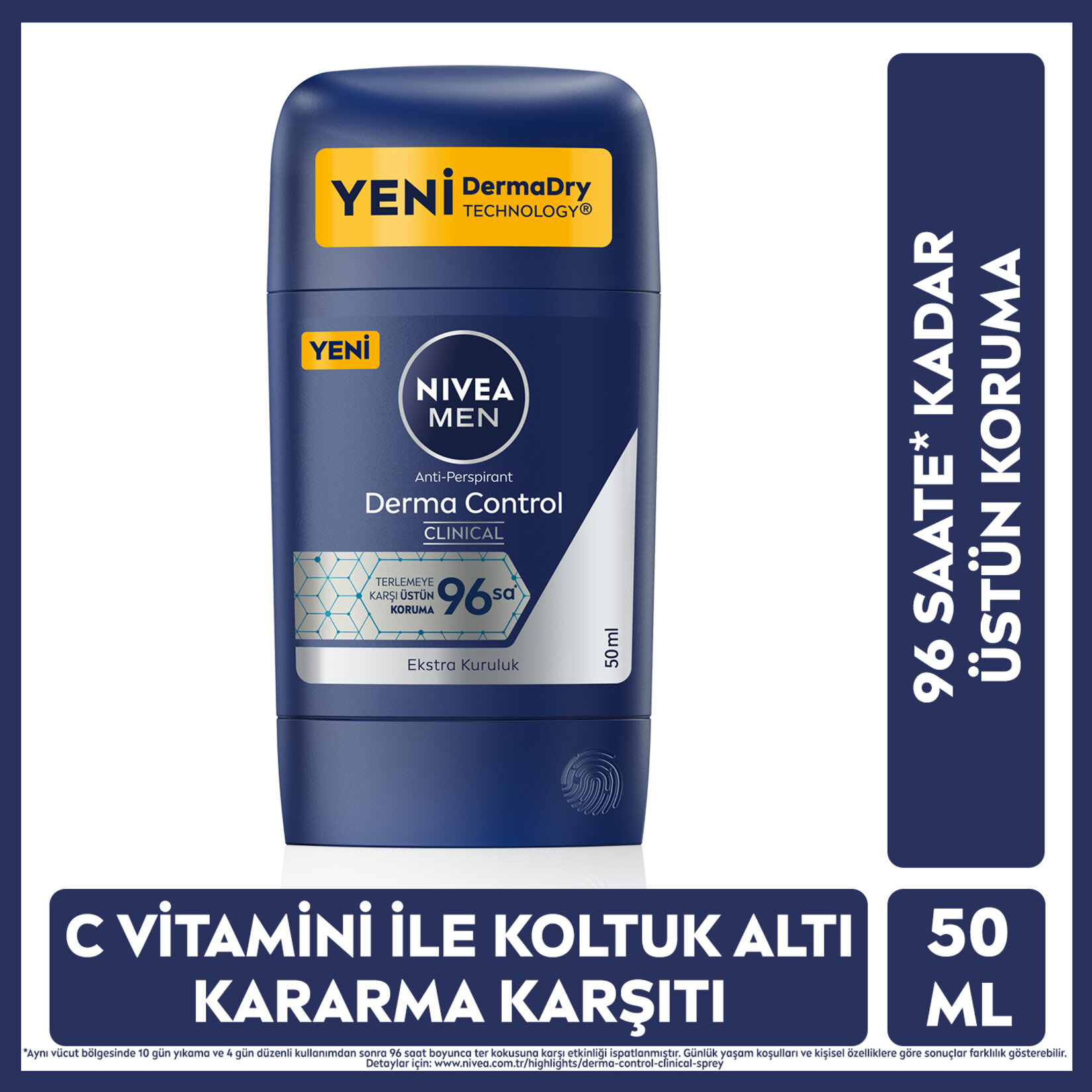 NIVEA MEN Stick Deodorant Derma Control Clinical 50 ml - Görsel 2