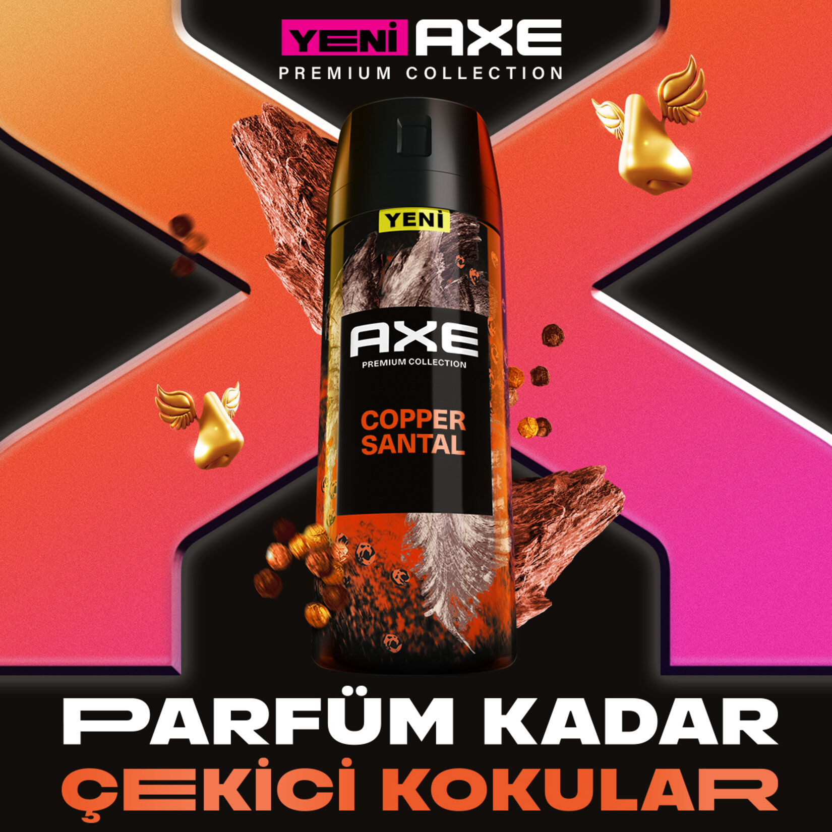 Axe Erkek Sprey Deodorant Copper Santal 150 ml - Görsel 3