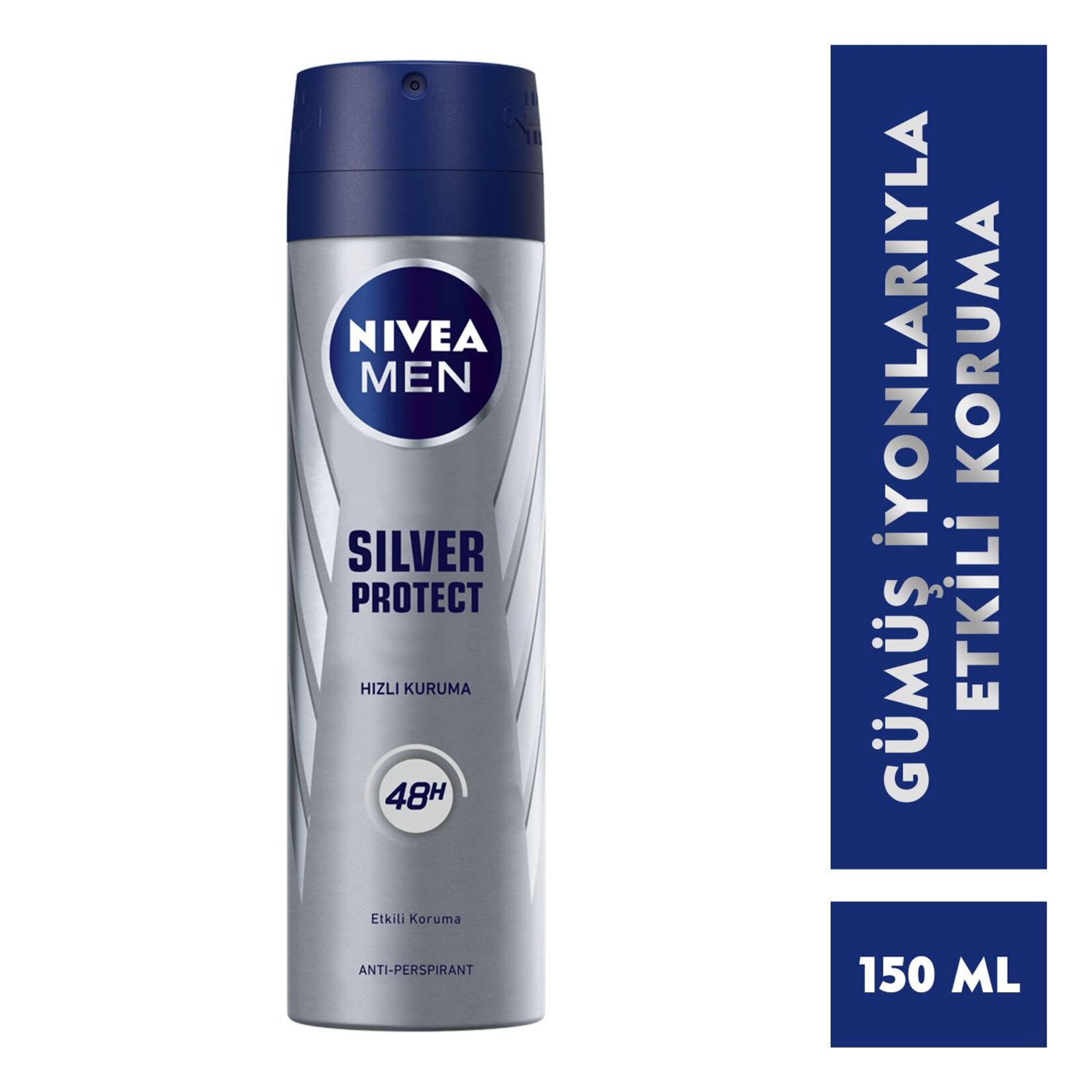 NIVEA Men Erkek Sprey Deodorant Silver Protect 150 ml - Görsel 2