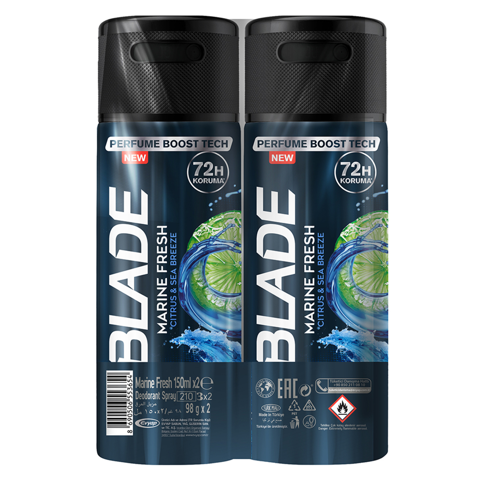 Blade Deodorant Marine Fresh 2 x 150 Ml - Görsel 2