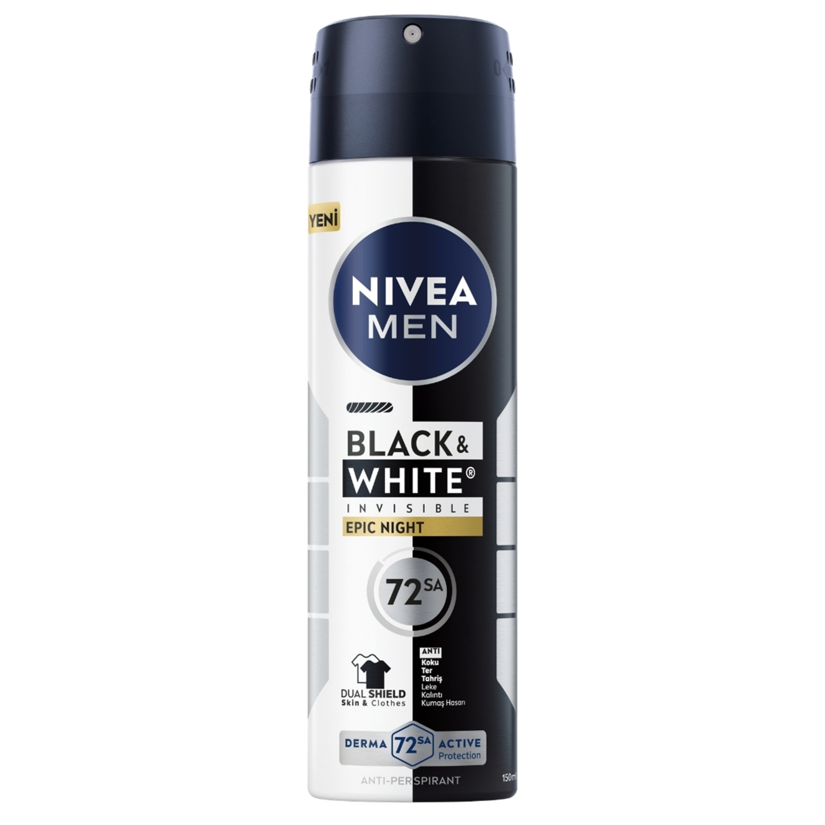 Nivea Men Sprey Deodorant Black & White Invisible Epic 150 Ml