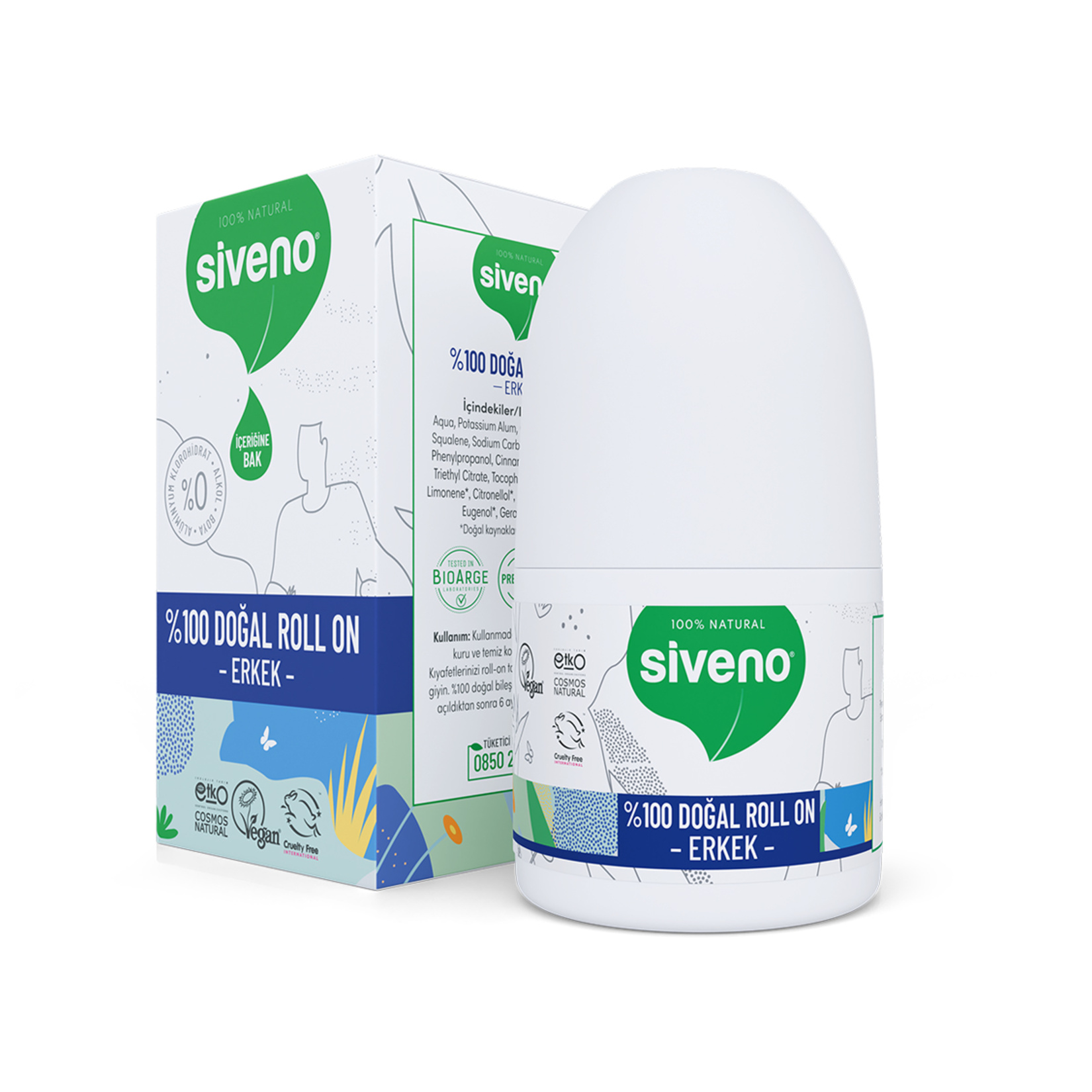 Siveno Roll-On Deodorant Erkekler İçin 50 Ml - Görsel 1