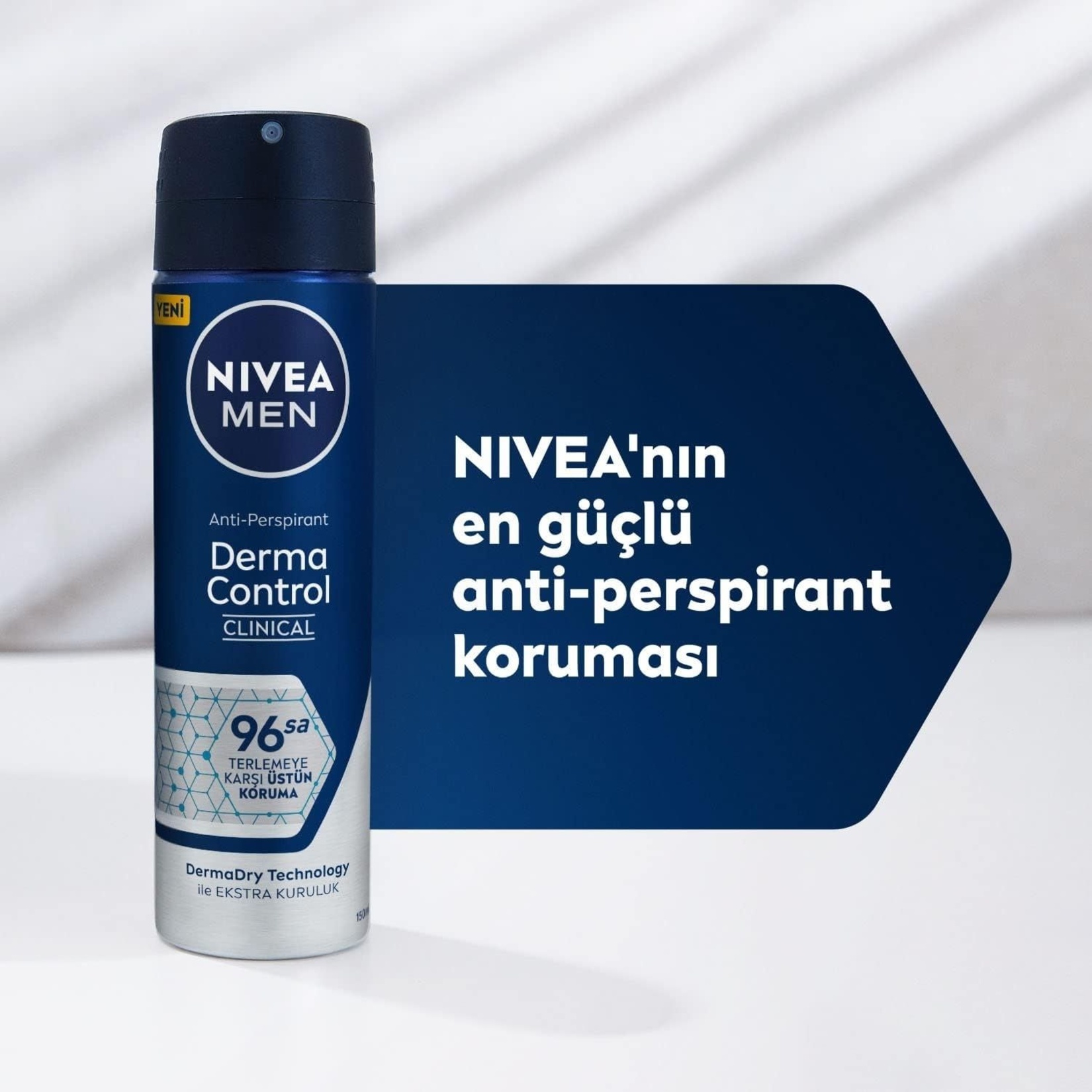 NIVEA Men Derma Control Clinical Erkek Sprey Deodorant 150 ml - Görsel 5