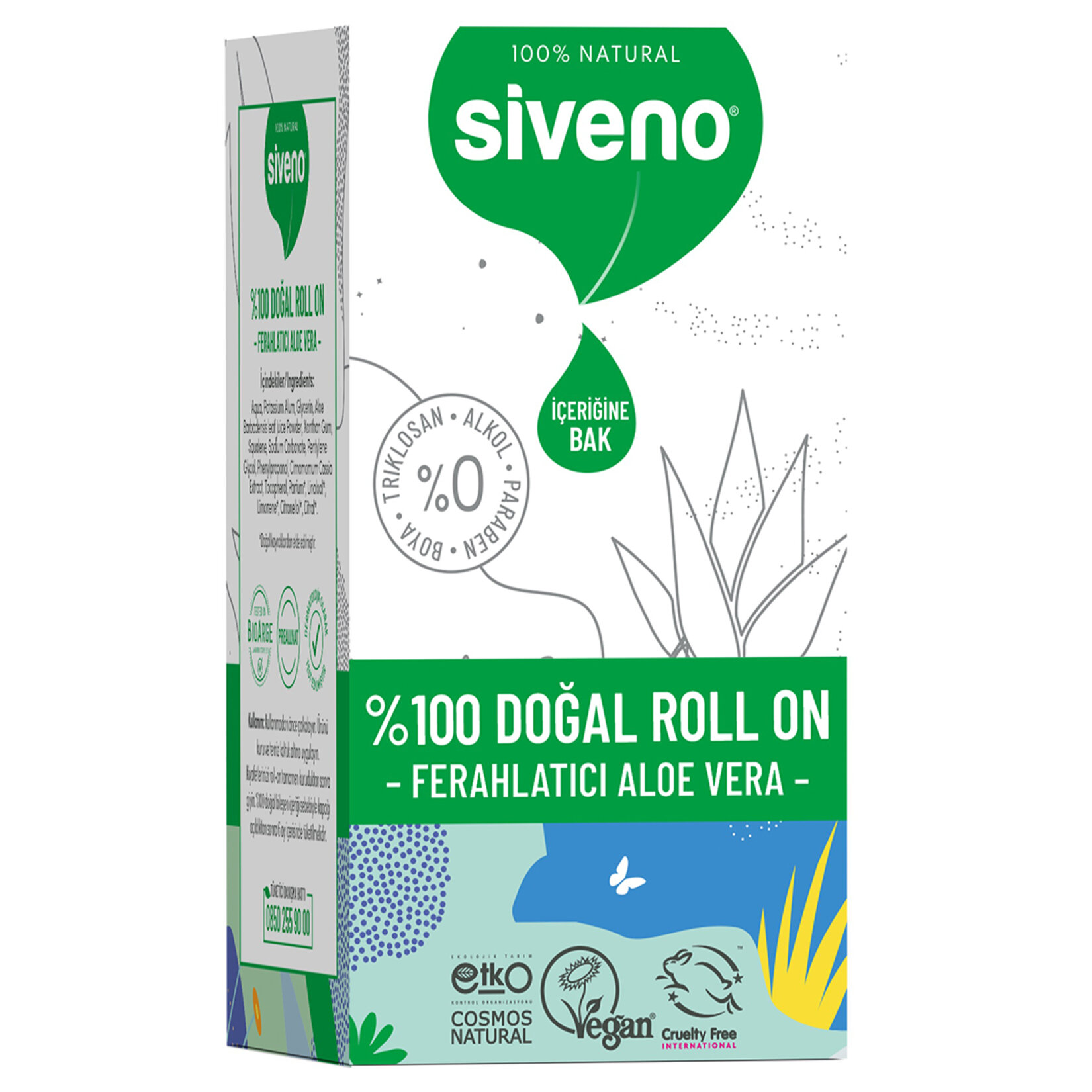 Sıveno %100 Doğal Roll On Aloe Vera 50 Ml