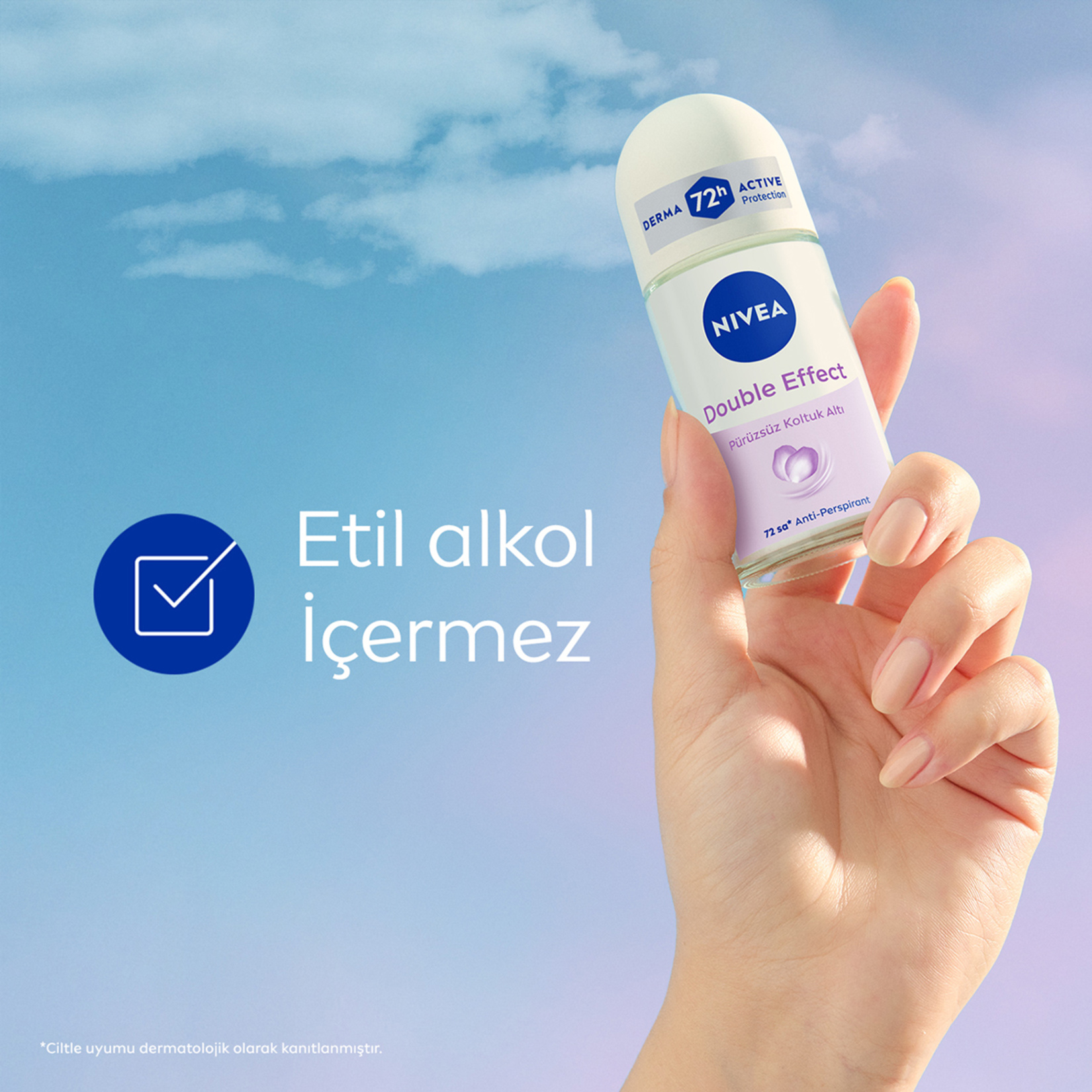 NIVEA Kadın Roll-on Deodorant Double Effect 72 Saat Anti-perspirant 50 Ml - Görsel 4