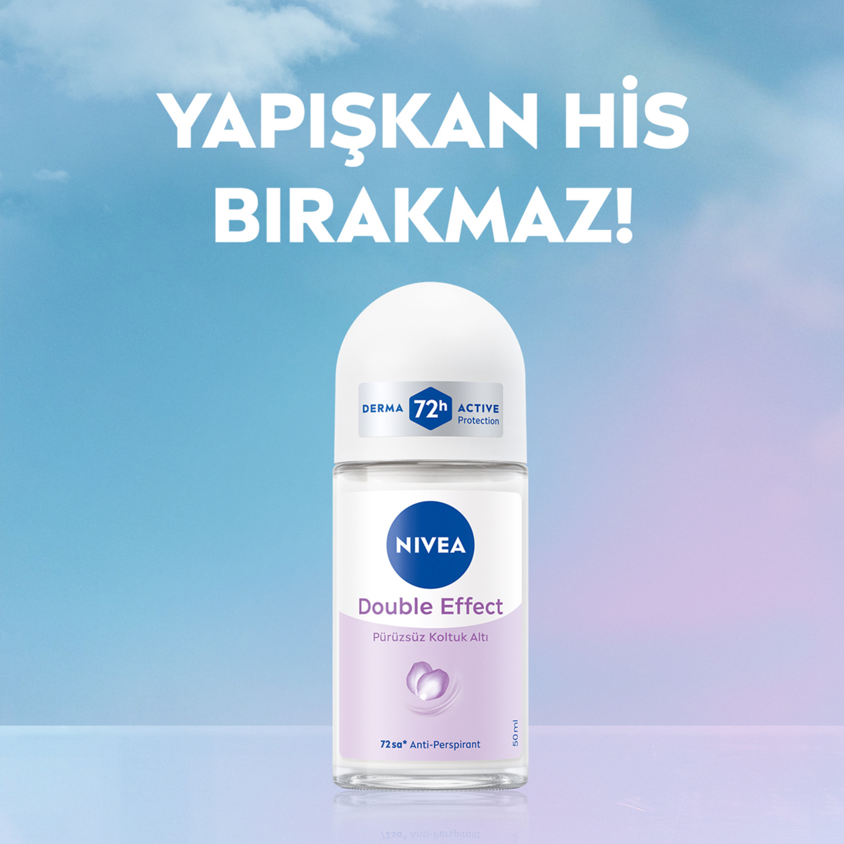 NIVEA Kadın Roll-on Deodorant Double Effect 72 Saat Anti-perspirant 50 Ml - Görsel 5