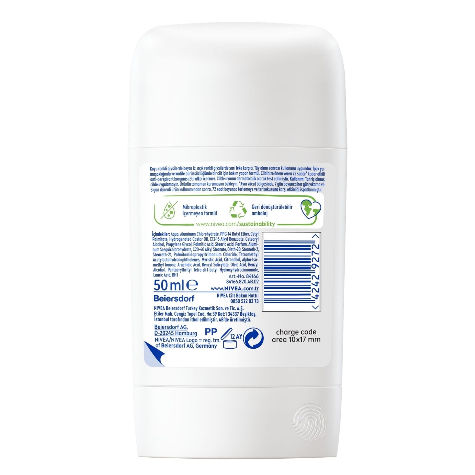 NIVEA Black & White Invisible İpeksi Pürüzsüzlük Stick 50ml - Görsel 2