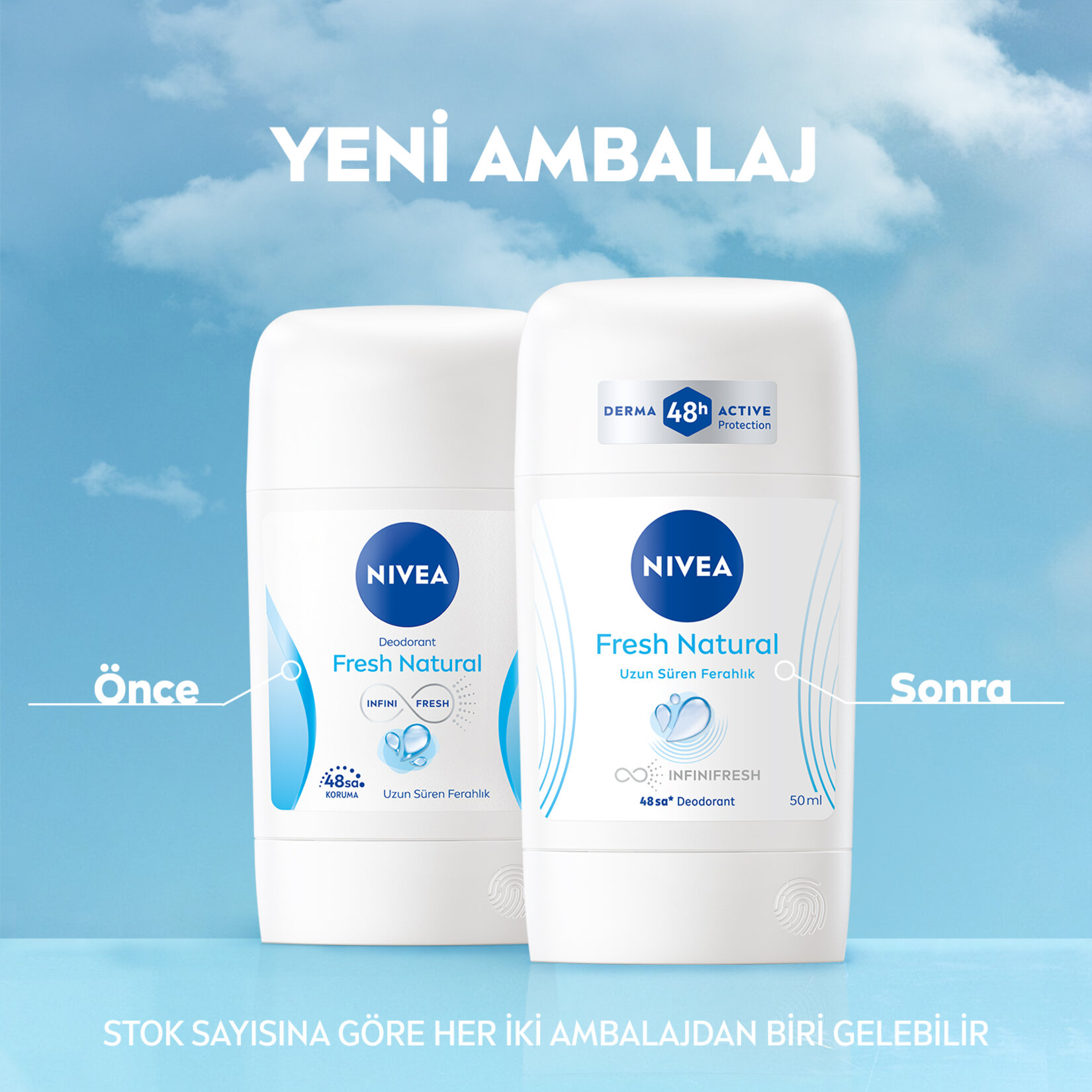 NIVEA Kadın Stick Deodorant Fresh Natural 50 Ml - Görsel 2