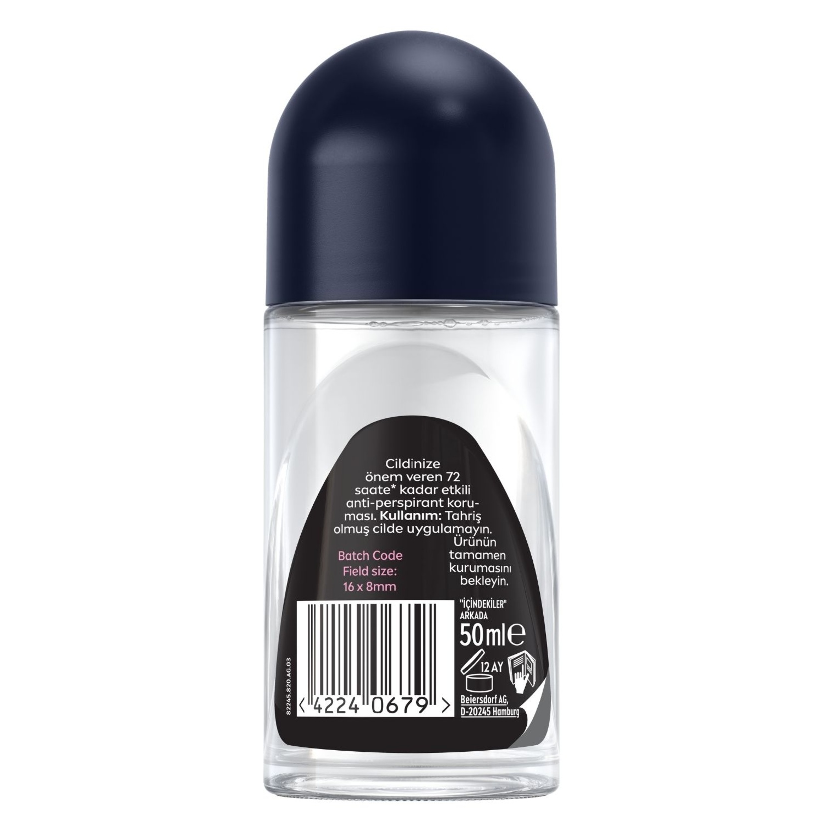 NIVEA MEN Erkek Roll-on Deodorant Black&White Invisible Original 72 Saat Anti-perspirant Koruma 50ml - Görsel 7