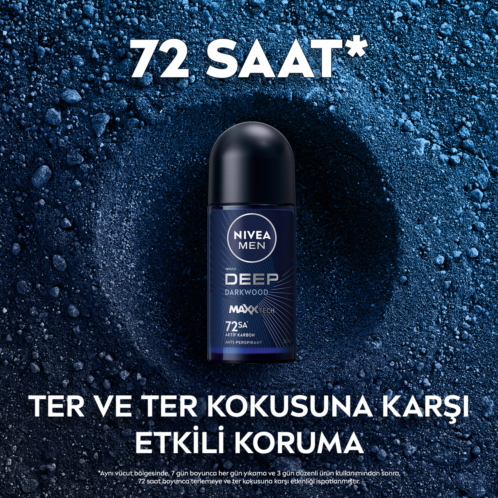 NIVEA Men Erkek Roll-On Deodorant Deep Dimension 50 ml - Görsel 3