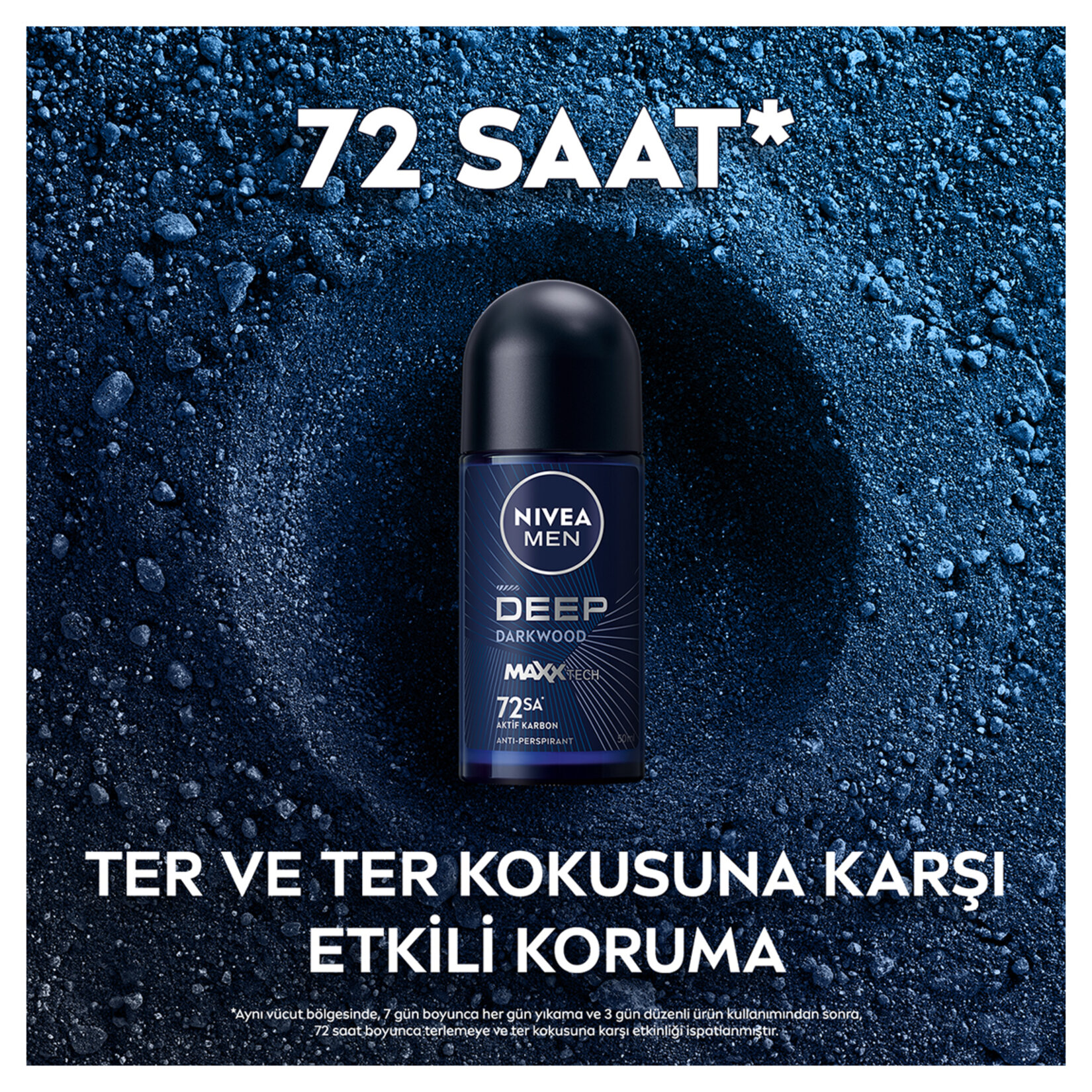 NIVEA Men Erkek Roll-On Deodorant Deep Dimension 50 ml - Görsel 5