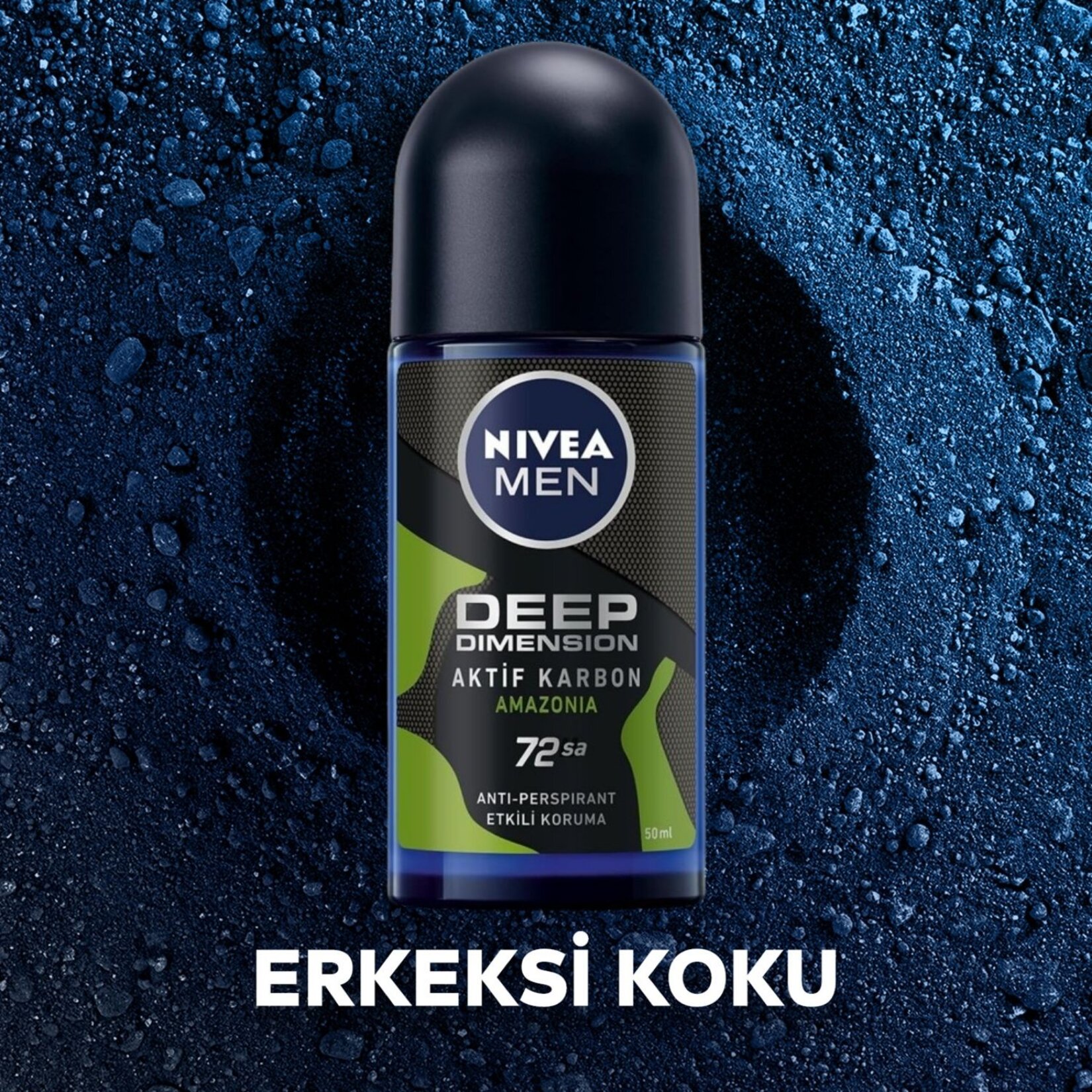NIVEA MEN Erkek Roll-on Deodorant Deep Dimension Amazonia 50 Ml - Görsel 3