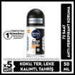 NIVEA Men Erkek Roll On Deodorant Black&White Invisible Güçlü Etki 50 ml - Görsel 3