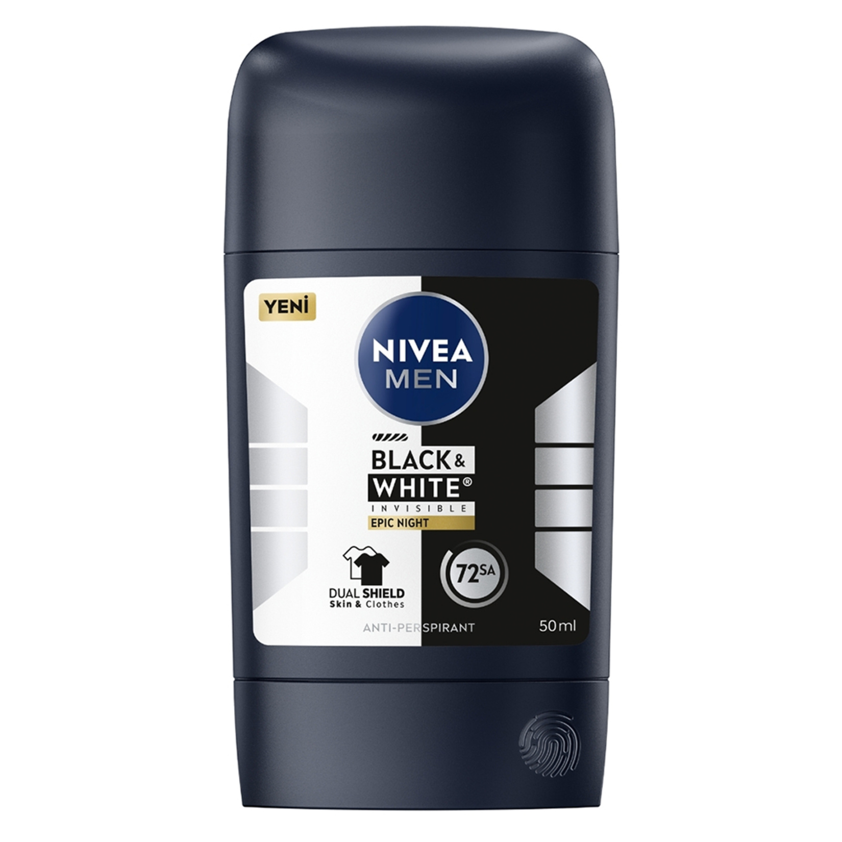 Nivea Men Stick Deodorant Black & White Invisible 50 Ml