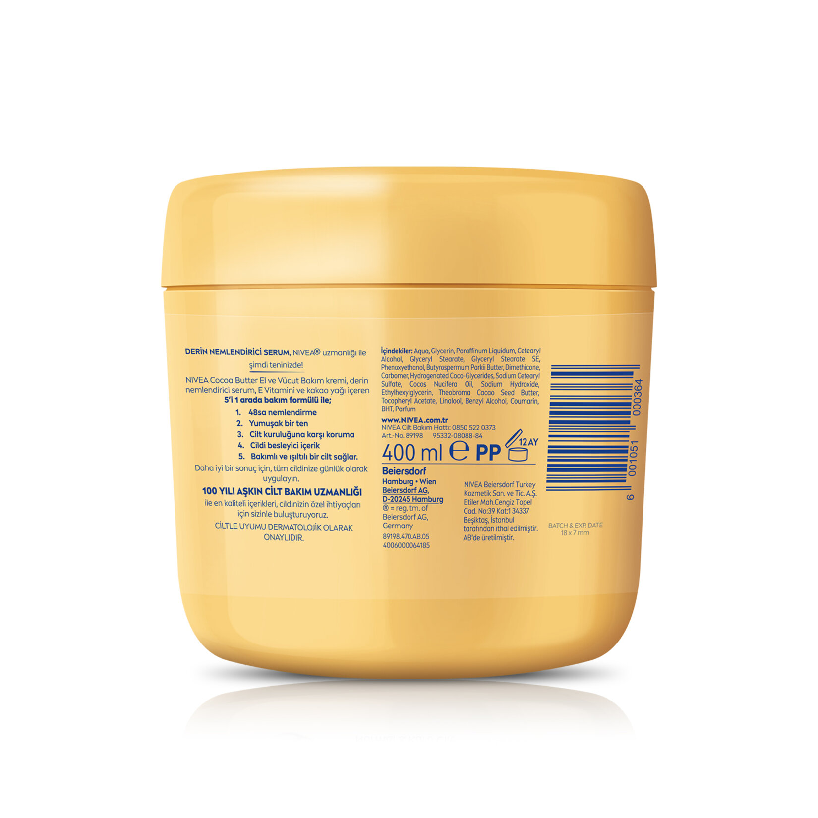 NIVEA El ve Vücut Bakım Kremi Cocoa Butter Kuru Cilt 400ml - Görsel 4