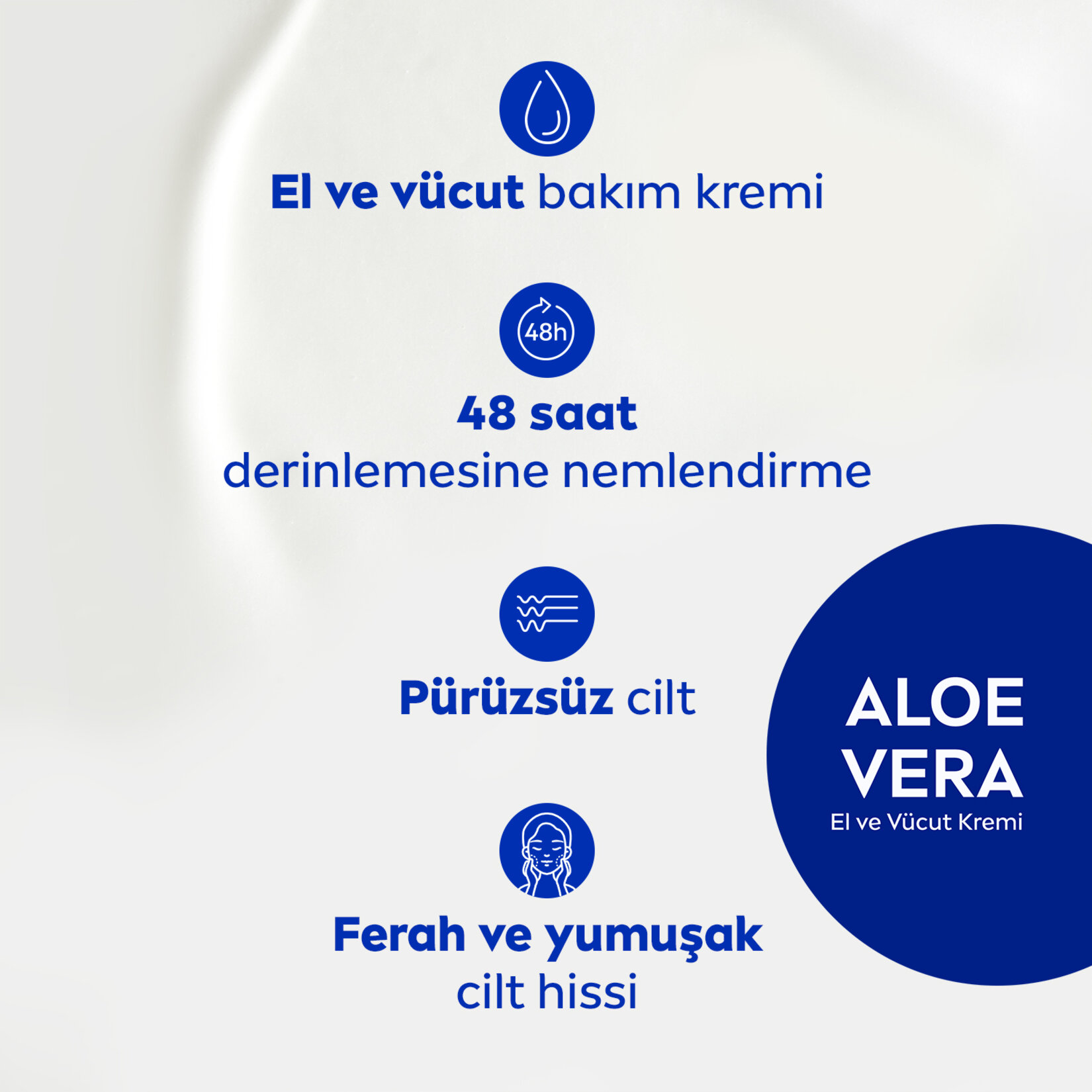 NIVEA El ve Vücut Kremi Aloe Vera Normal ve Kuru Cilt 400ml - Görsel 3