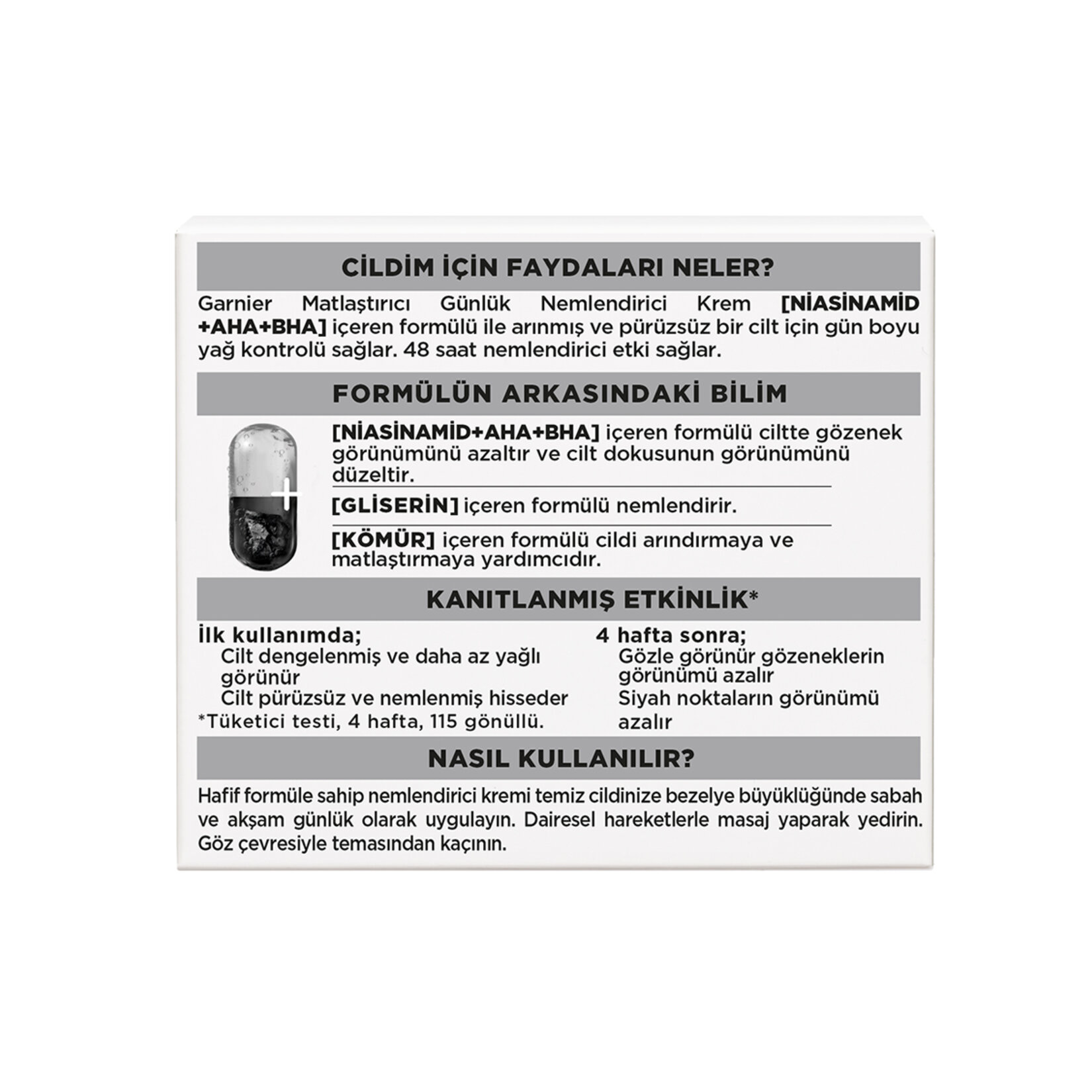 Garnier Saf & Temiz Kömür Matlaştırıcı Günlük Nemlendirici Krem 50 Ml - Görsel 2