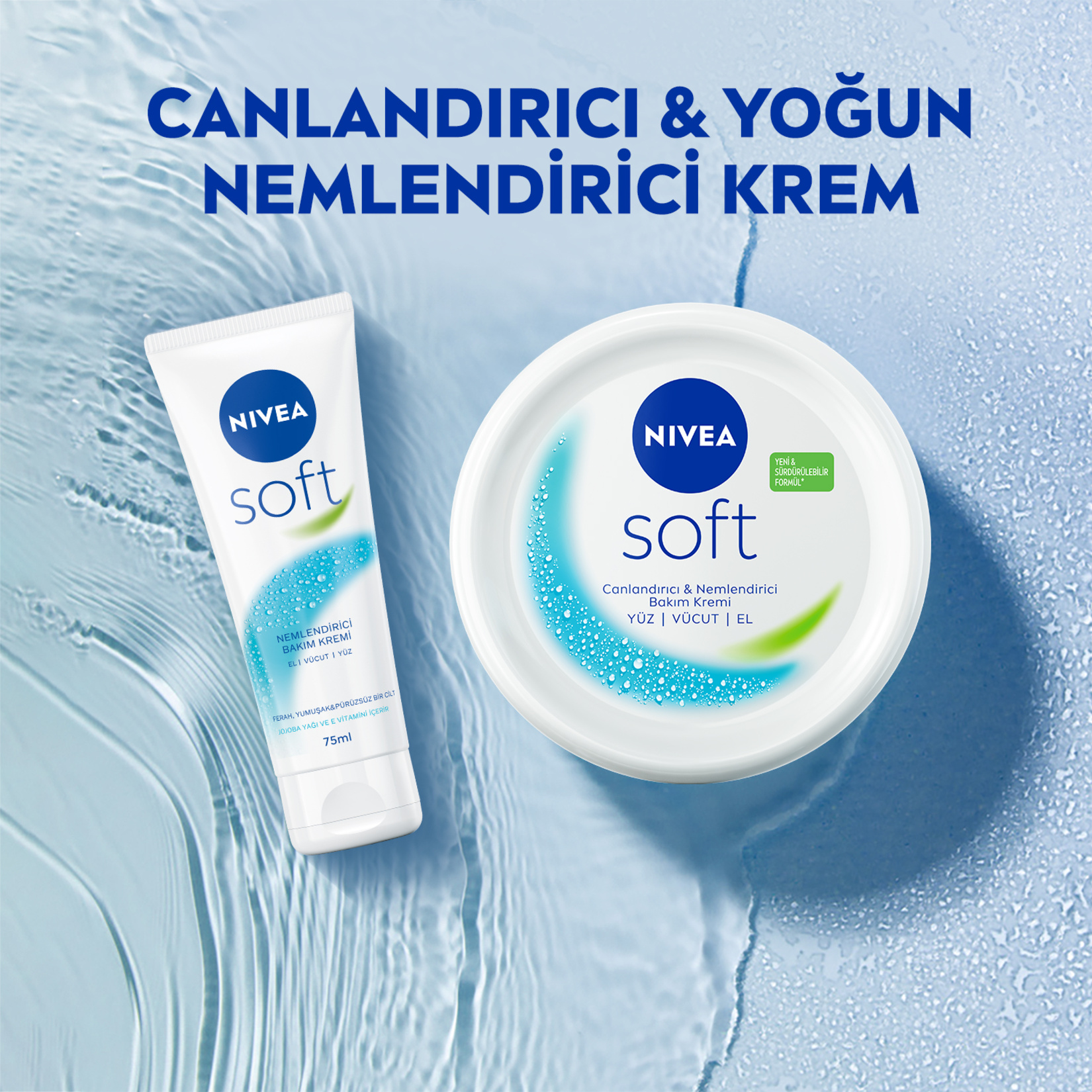 NIVEA Soft Nemlendirici El, Yüz ve Vücut Bakım Kremi 100 Ml - Görsel 6