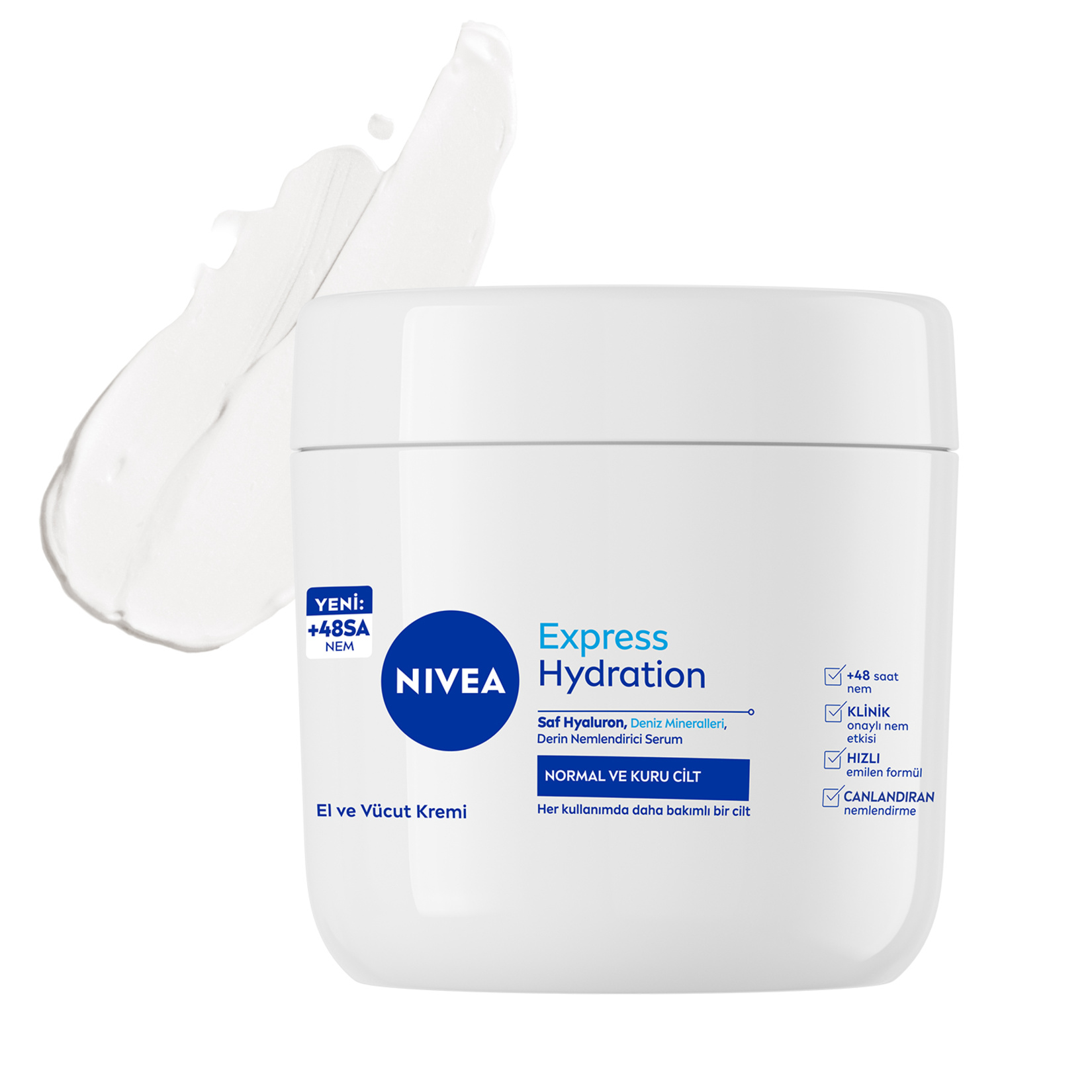 NIVEA Express Hydration Nemlendirici El ve Vücut Bakım Kremi 400 Ml - Görsel 1