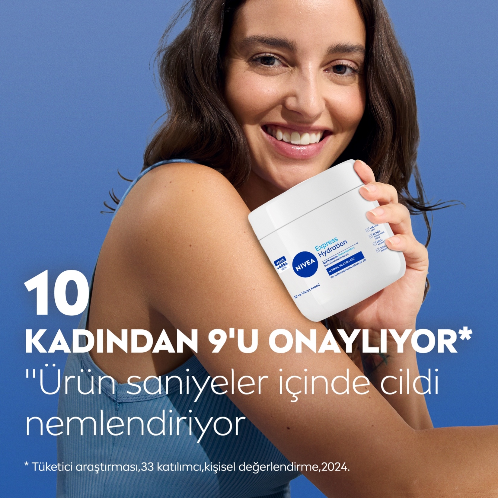 NIVEA Express Hydration Nemlendirici El ve Vücut Bakım Kremi 400 Ml - Görsel 4