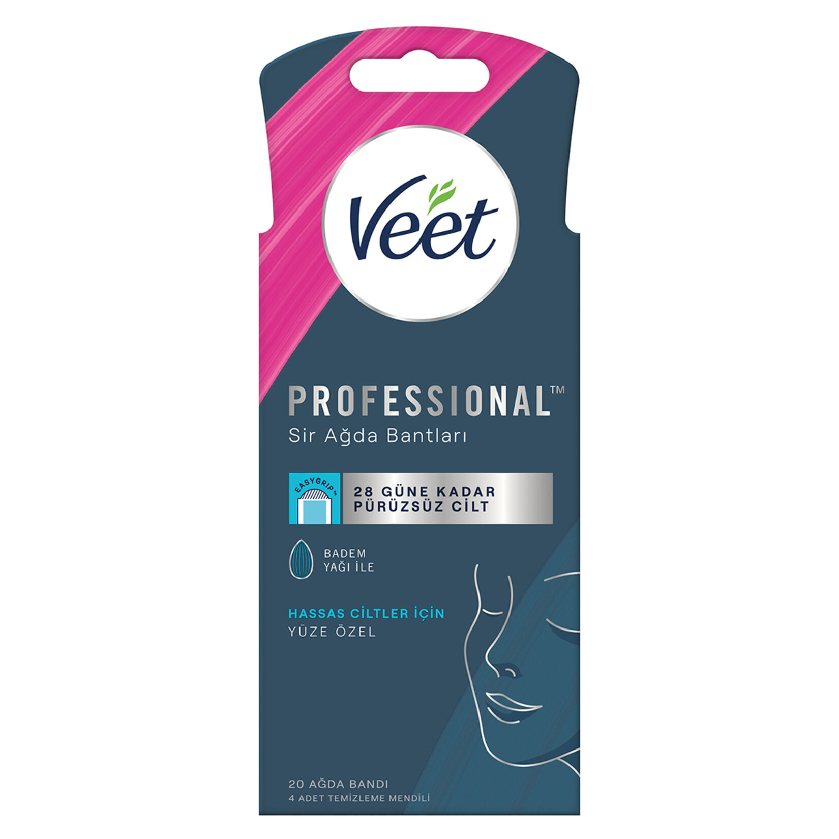 Veet Professional Yüz Ağda Bandı Hassas 20'li