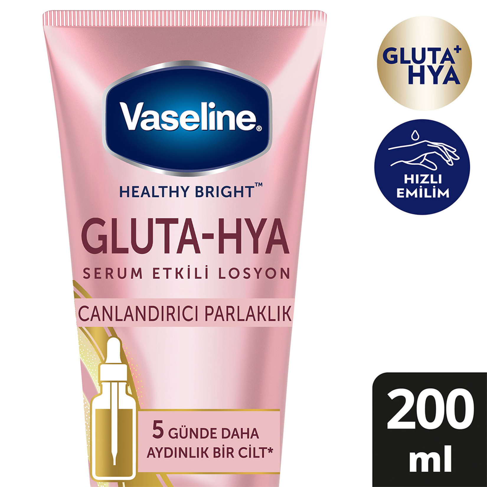 Vaseline Gluta-Hya Canlandırıcı Parlaklık 200 Ml - Görsel 5