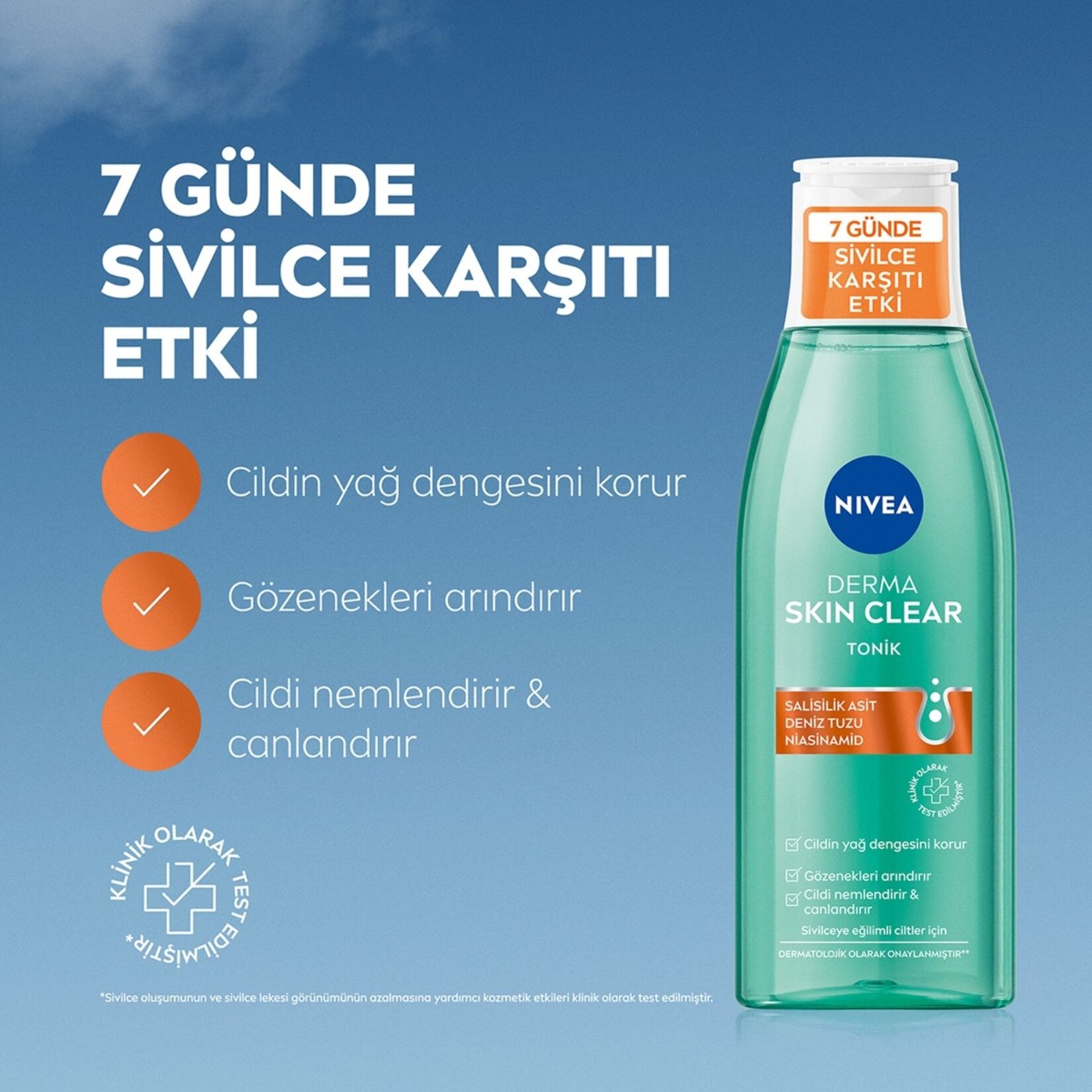 Nivea Derma Skin Clear Gel 150 Ml + Clear Tonic 200 Ml - Görsel 2