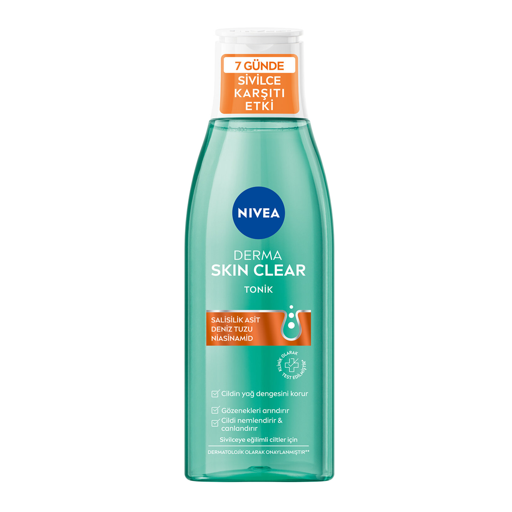 NIVEA Derma Skin Clear Sivilce Karşıtı Tonik 200ml - Görsel 1