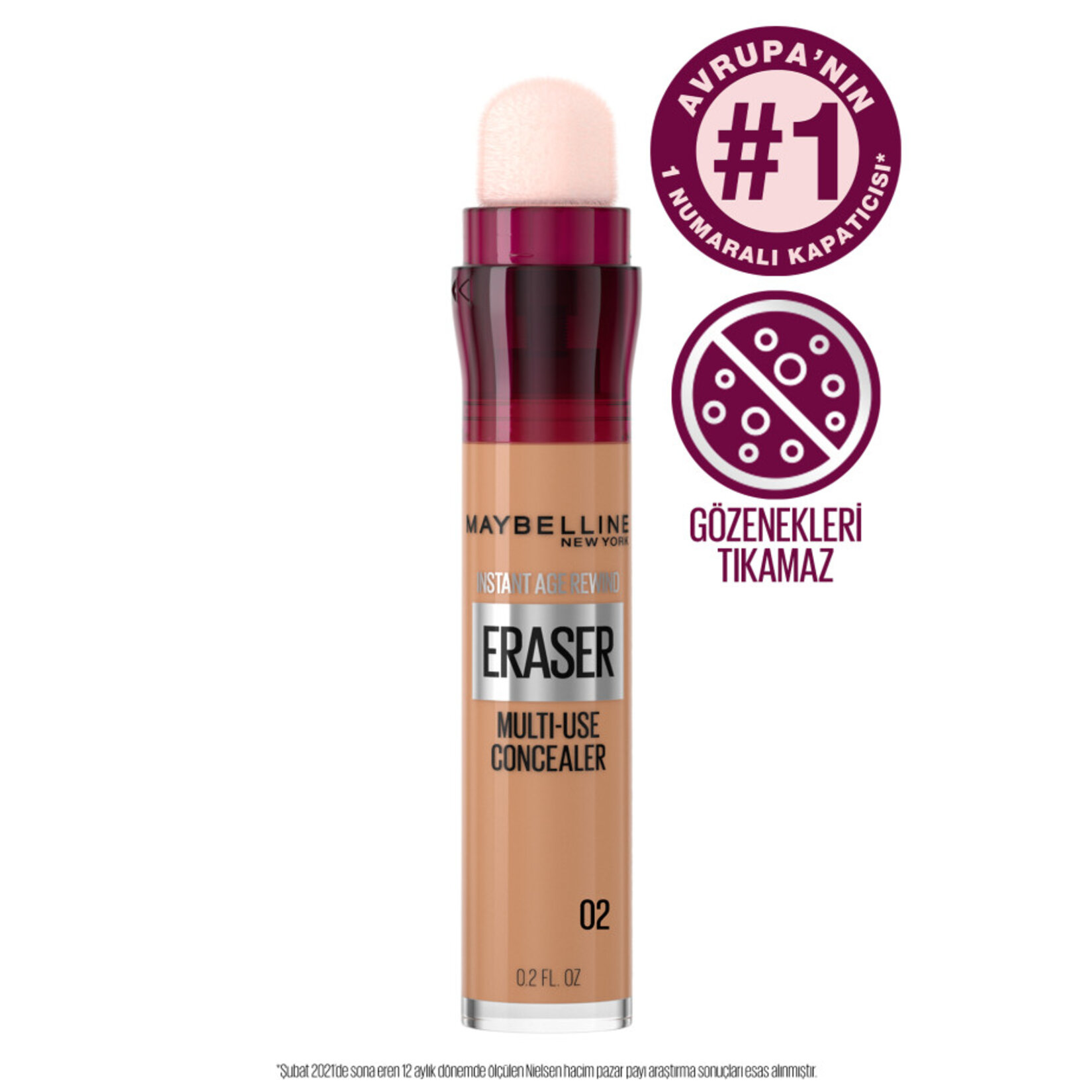 Maybelline New York Instant Anti Age Eraser Kapatıcı - 02 Nude - Görsel 2