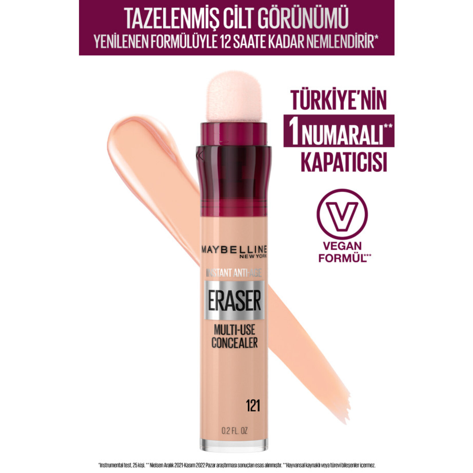 Maybelline New York Instant Anti Age Eraser Kapatıcı - 121 Light Honey - Görsel 3