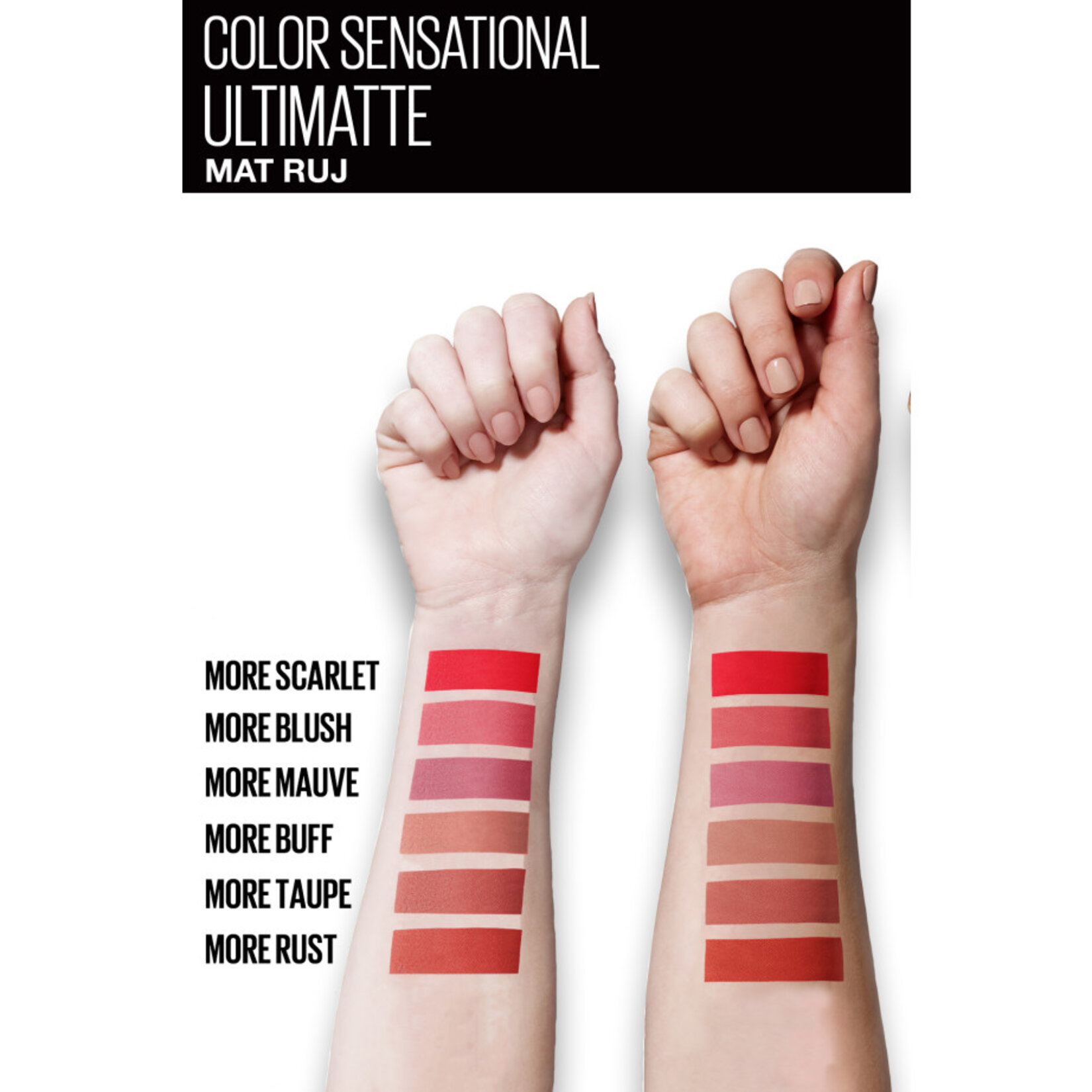 Maybelline New York Color Sensational Ultimatte Mat Ruj- 299 More Scarlet (Kırmızı) - Görsel 4