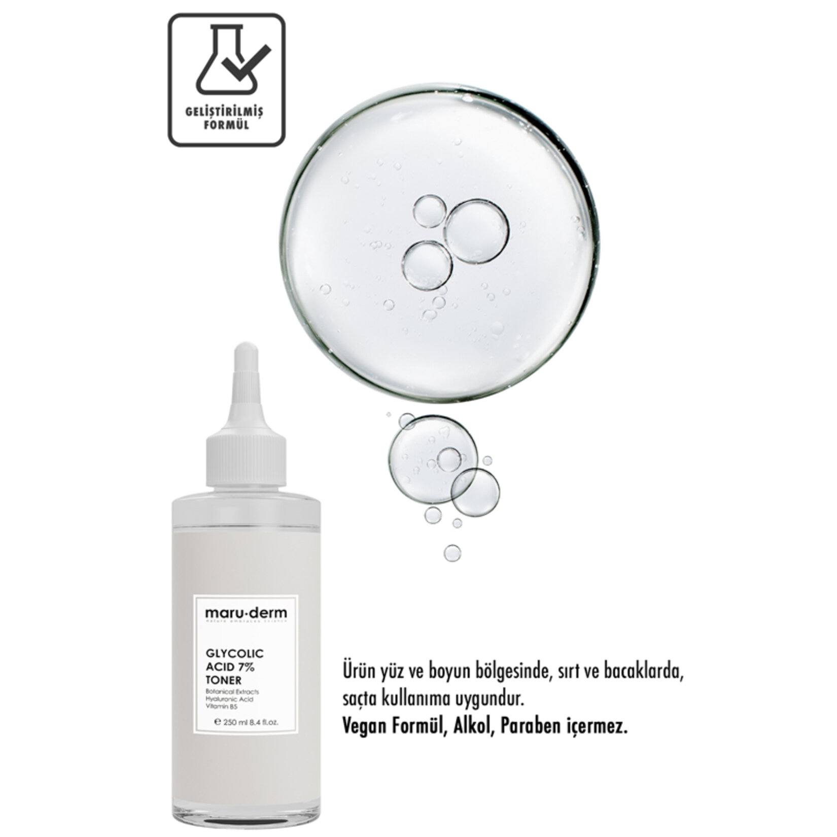 Maruderm Gliko.asit %7 Aydınlatıcı & Leke Karşıtı Tonik 250Ml - Görsel 3