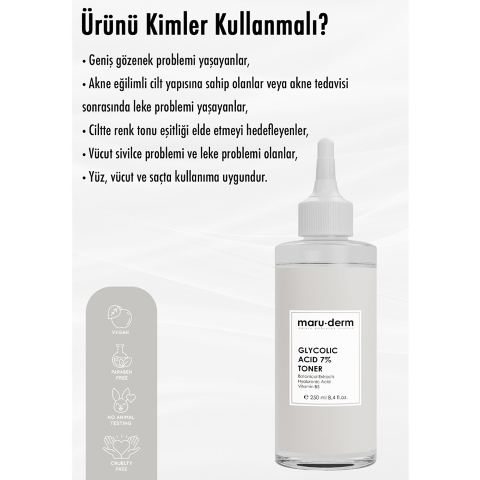 Maruderm Gliko.asit %7 Aydınlatıcı & Leke Karşıtı Tonik 250Ml - Görsel 4