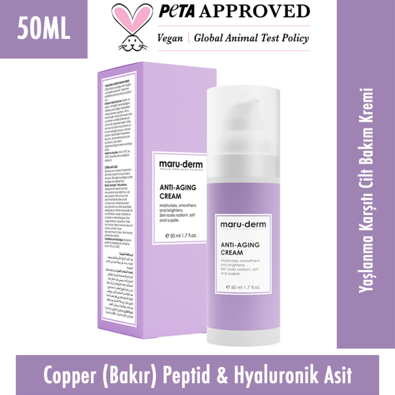 Maruderm Anti-age Kırışıklık Karşıtı Cilt Bakım Kremi 50ml - Görsel 2