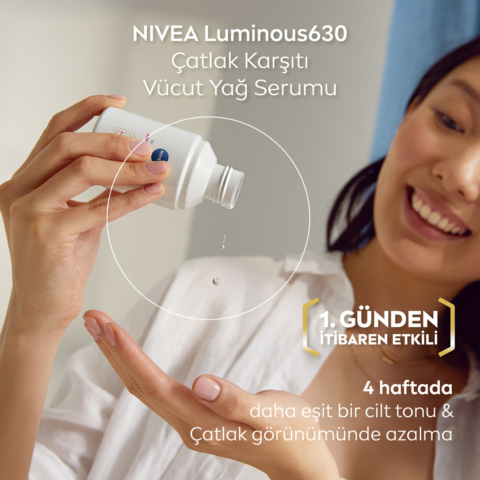 NIVEA Luminous630 Çatlak Karşıtı Vücut Yağ Serumu 100ml - Görsel 4